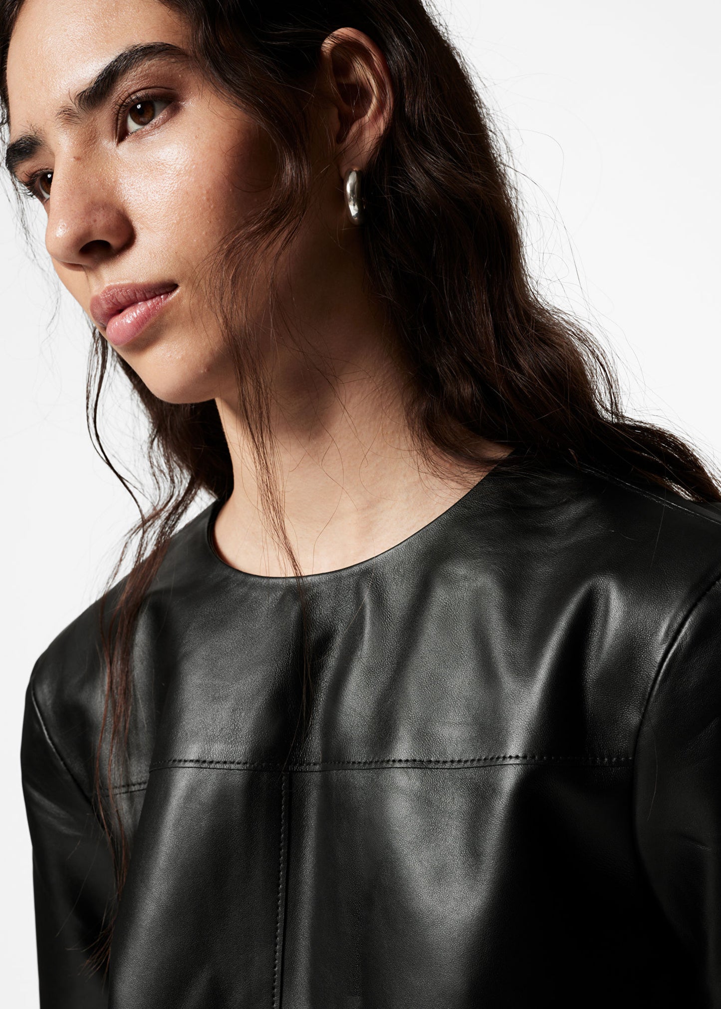 Boxy Leather T-Shirt