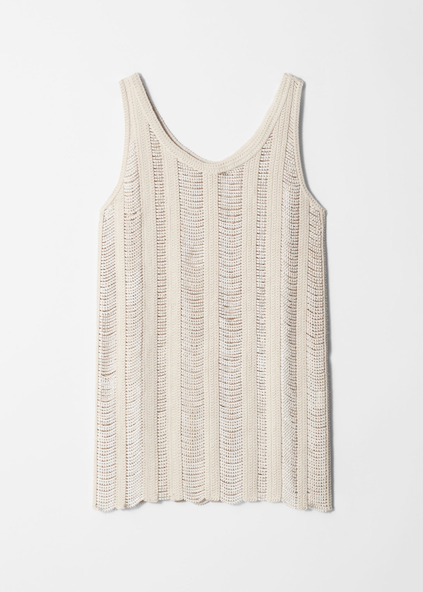 Pearl-Knit Mini Dress