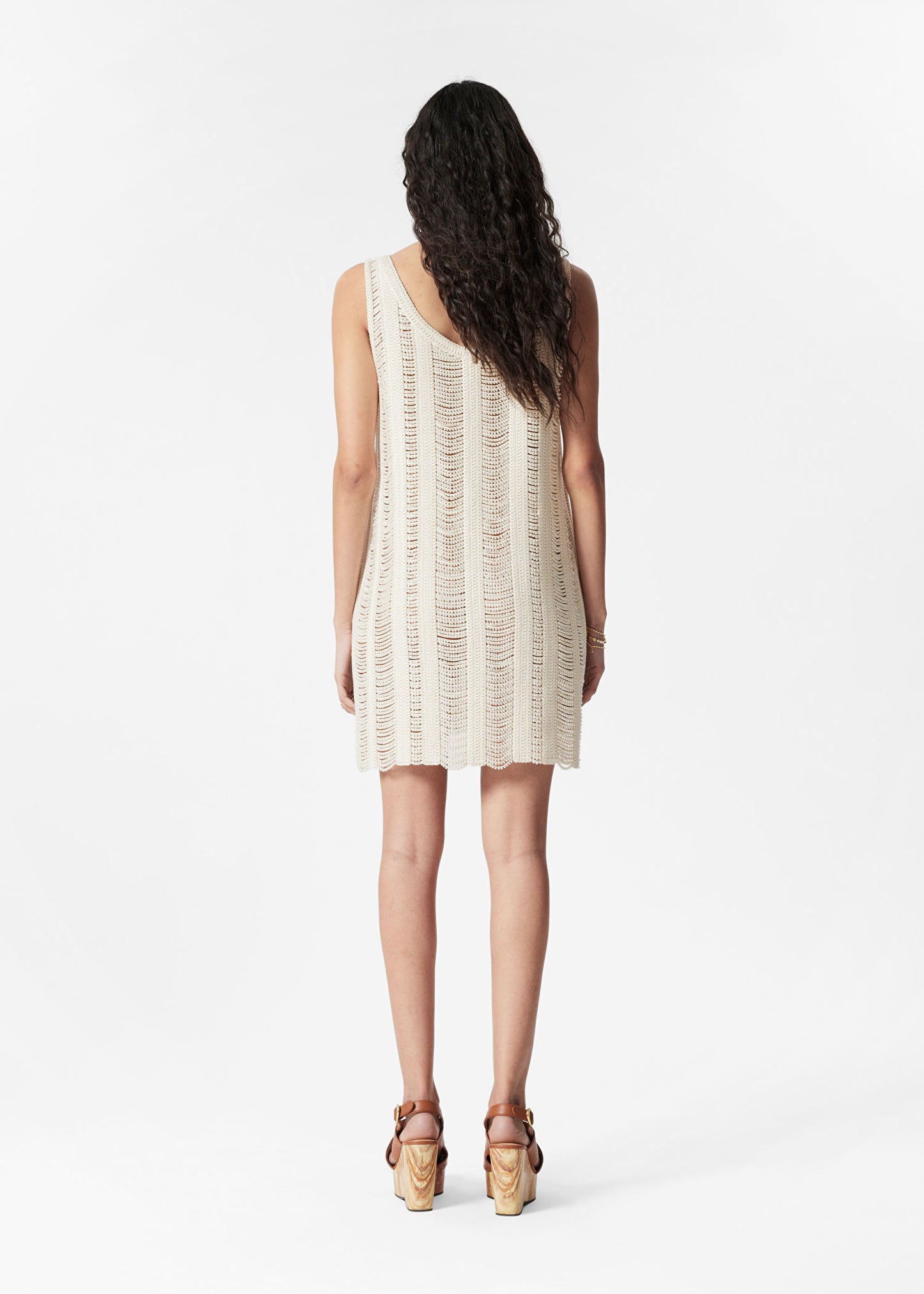Pearl-Knit Mini Dress