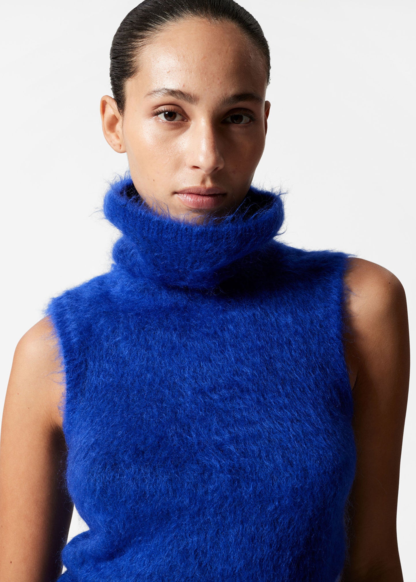 Brushed Mohair-Blend Tank Top