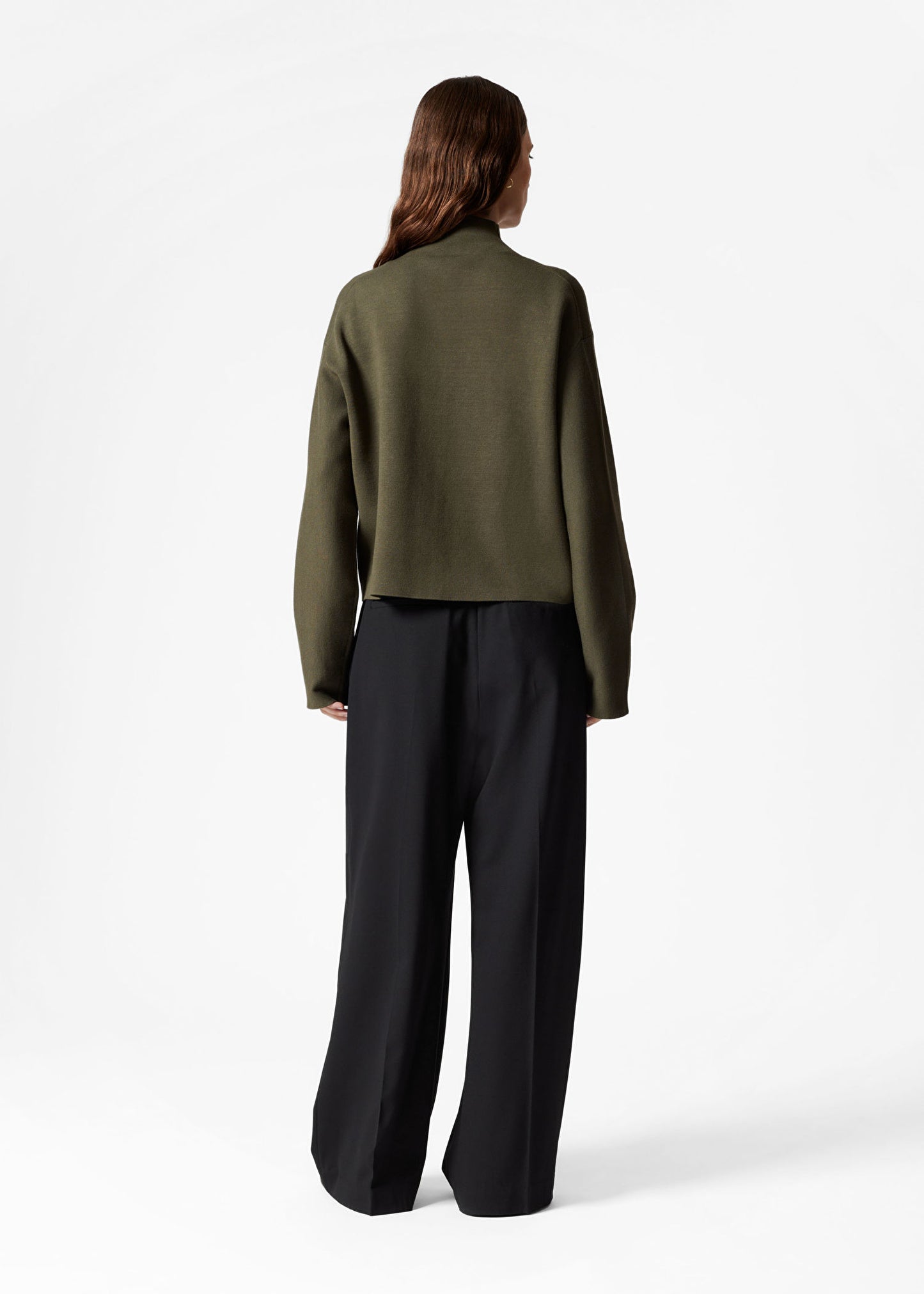 Mock-Neck Double-Knit Jumper