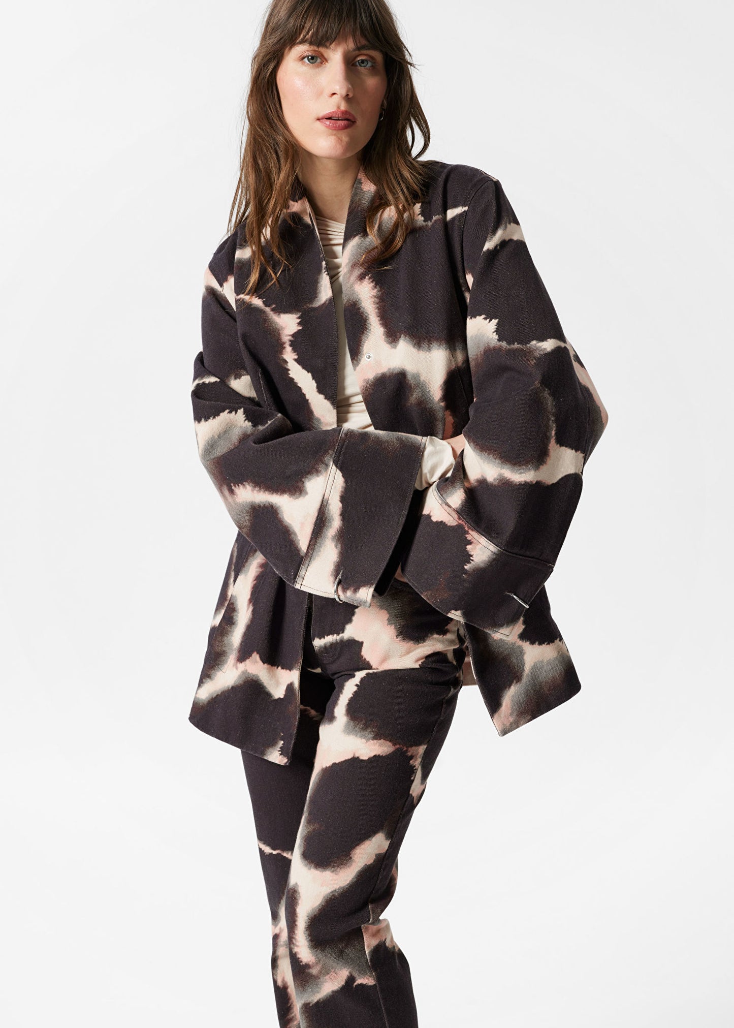 Tie-belt Kimono Jacket