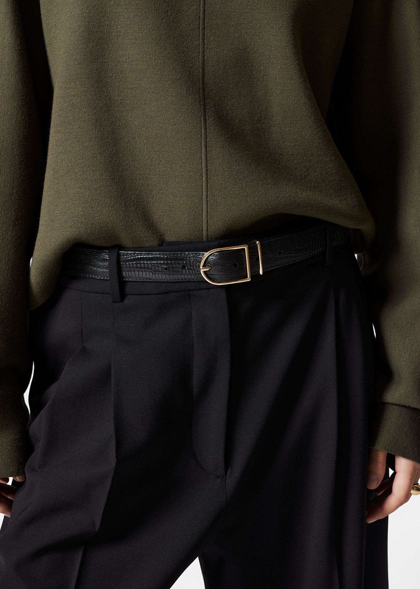 Mock-Neck Double-Knit Jumper