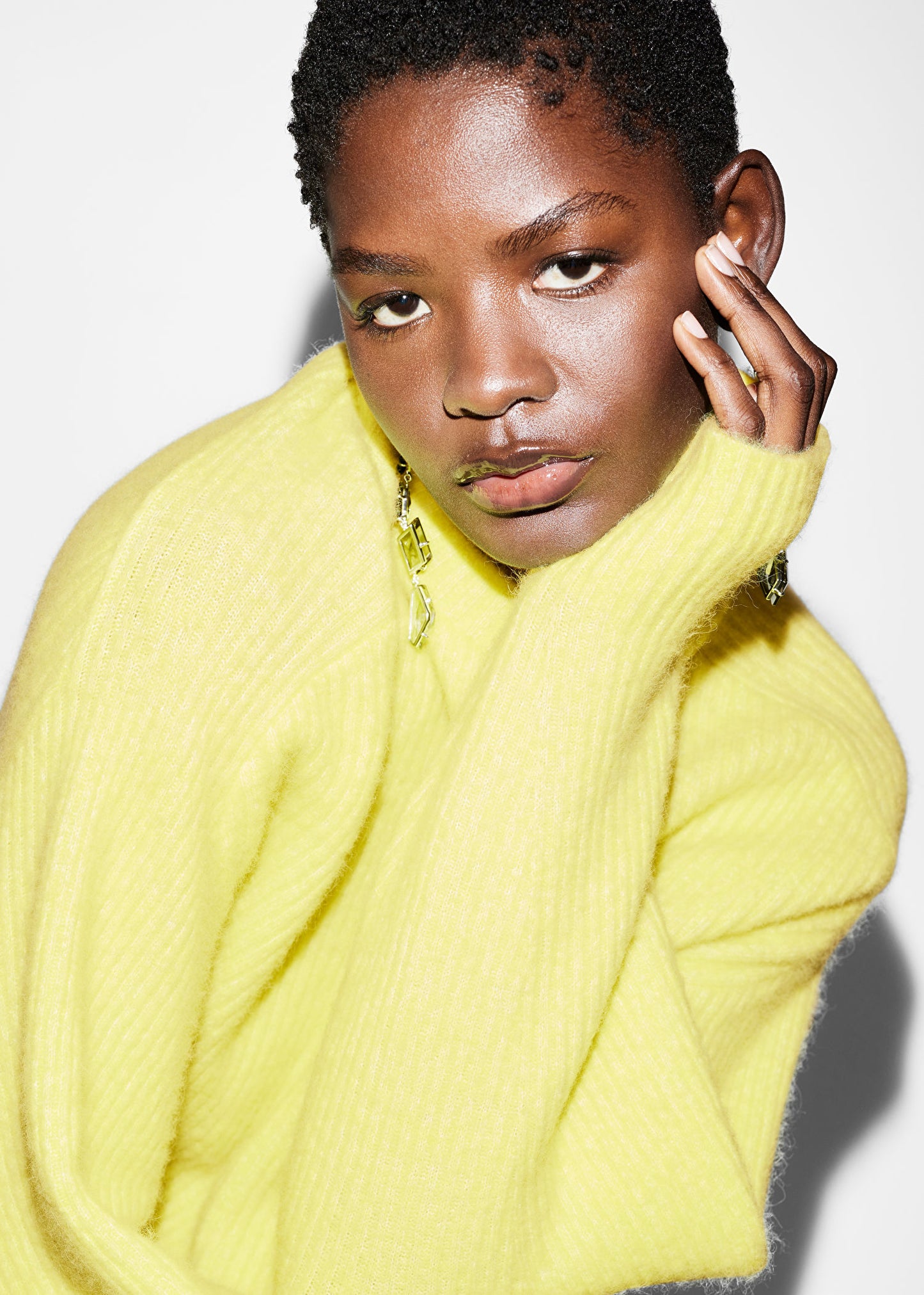 Ribbed-Knit Mock-Neck Jumper