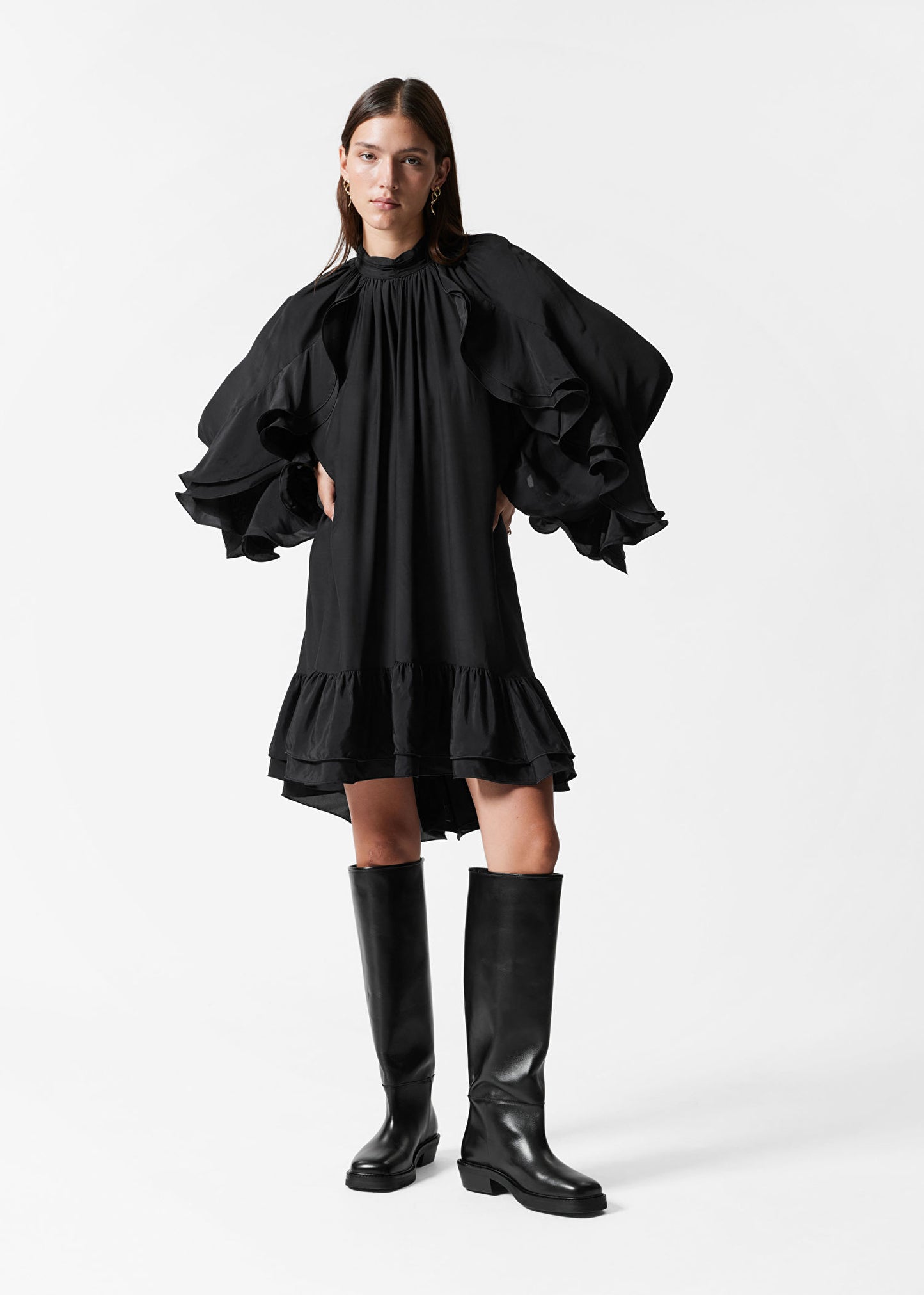 Ruffled Mini Dress