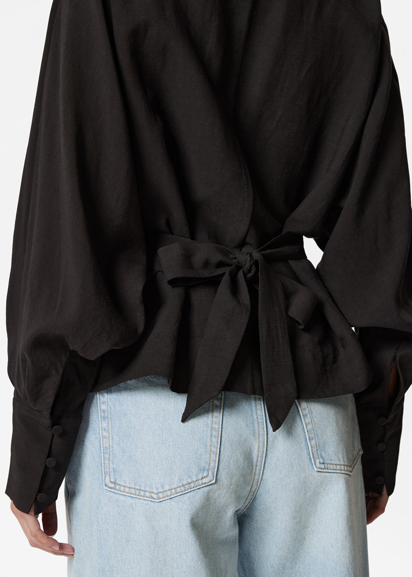 Pleated Boatneck Blouse