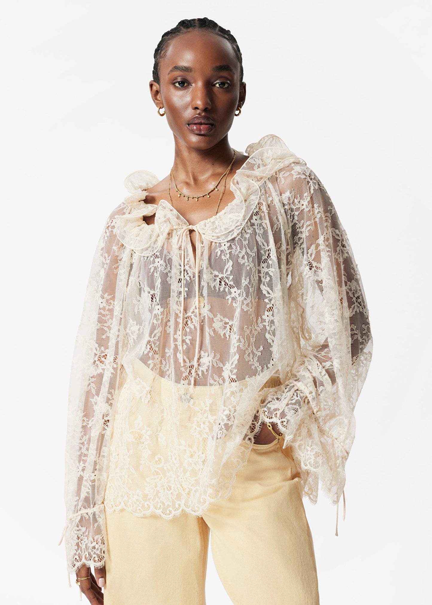 Ruffle Lace Blouse