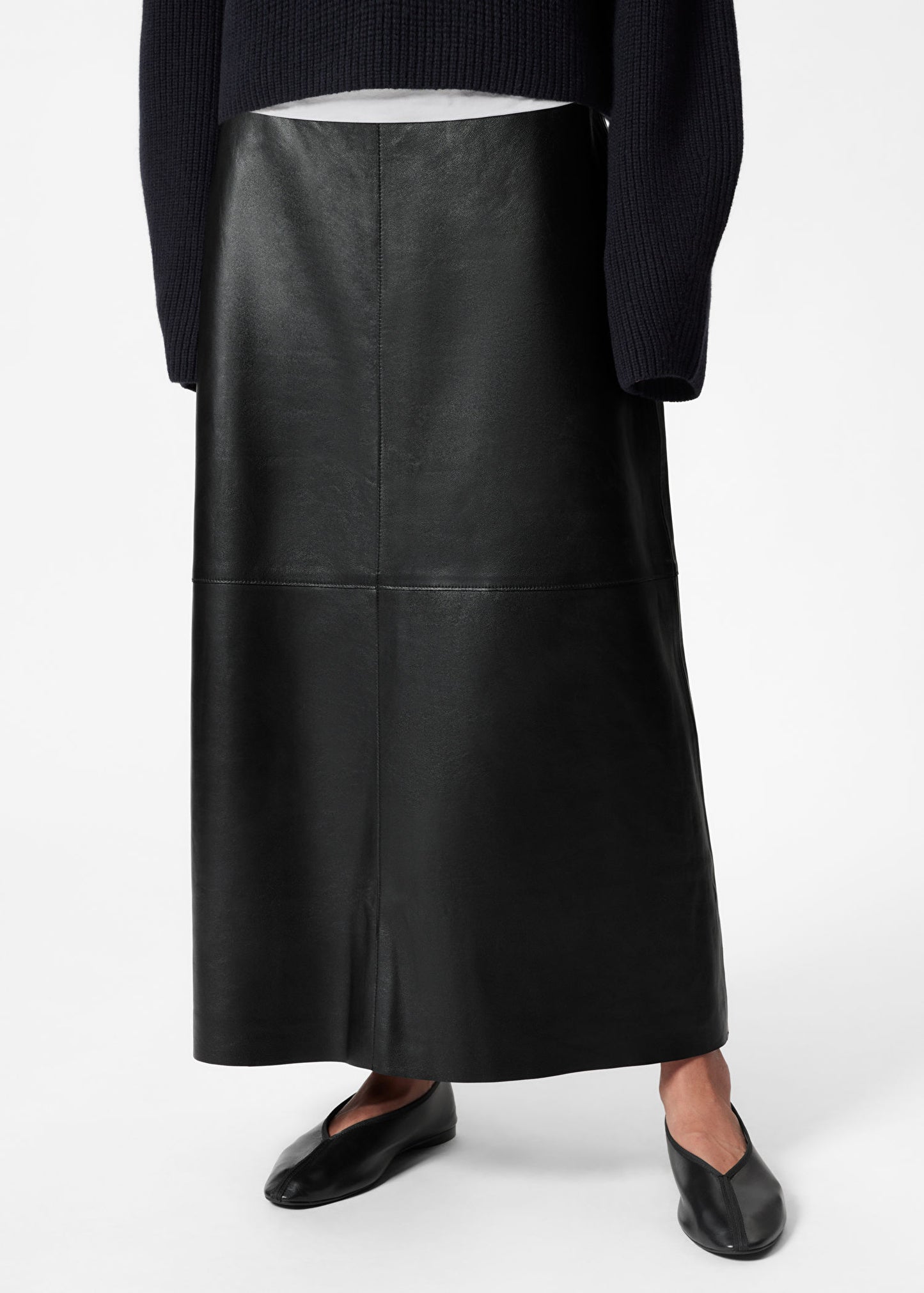 Leather Midi Skirt