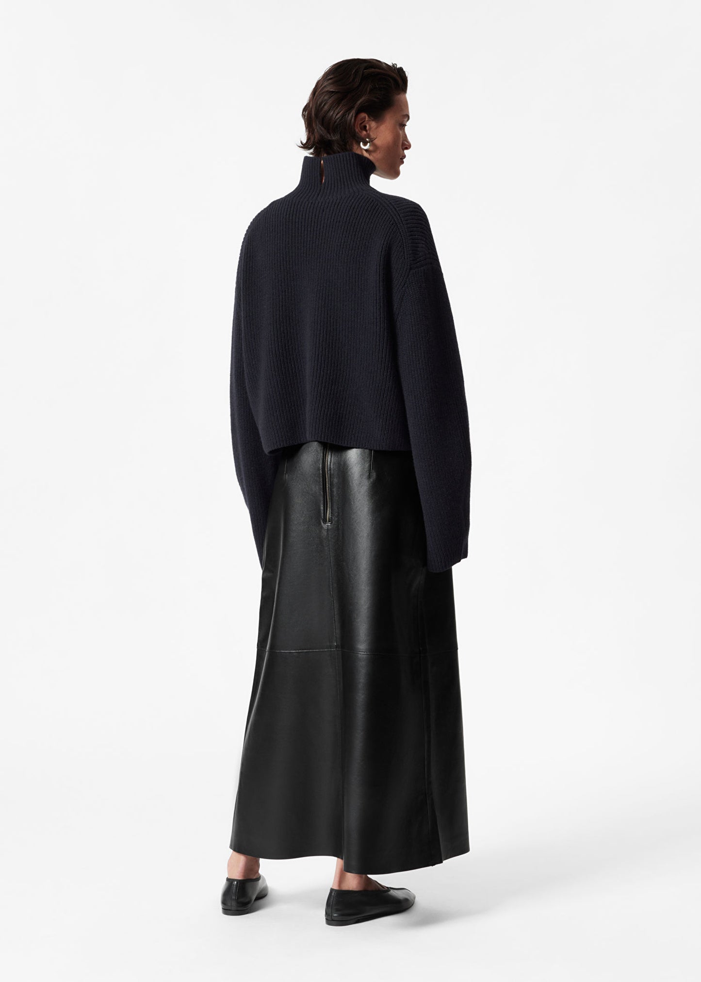 Leather Midi Skirt