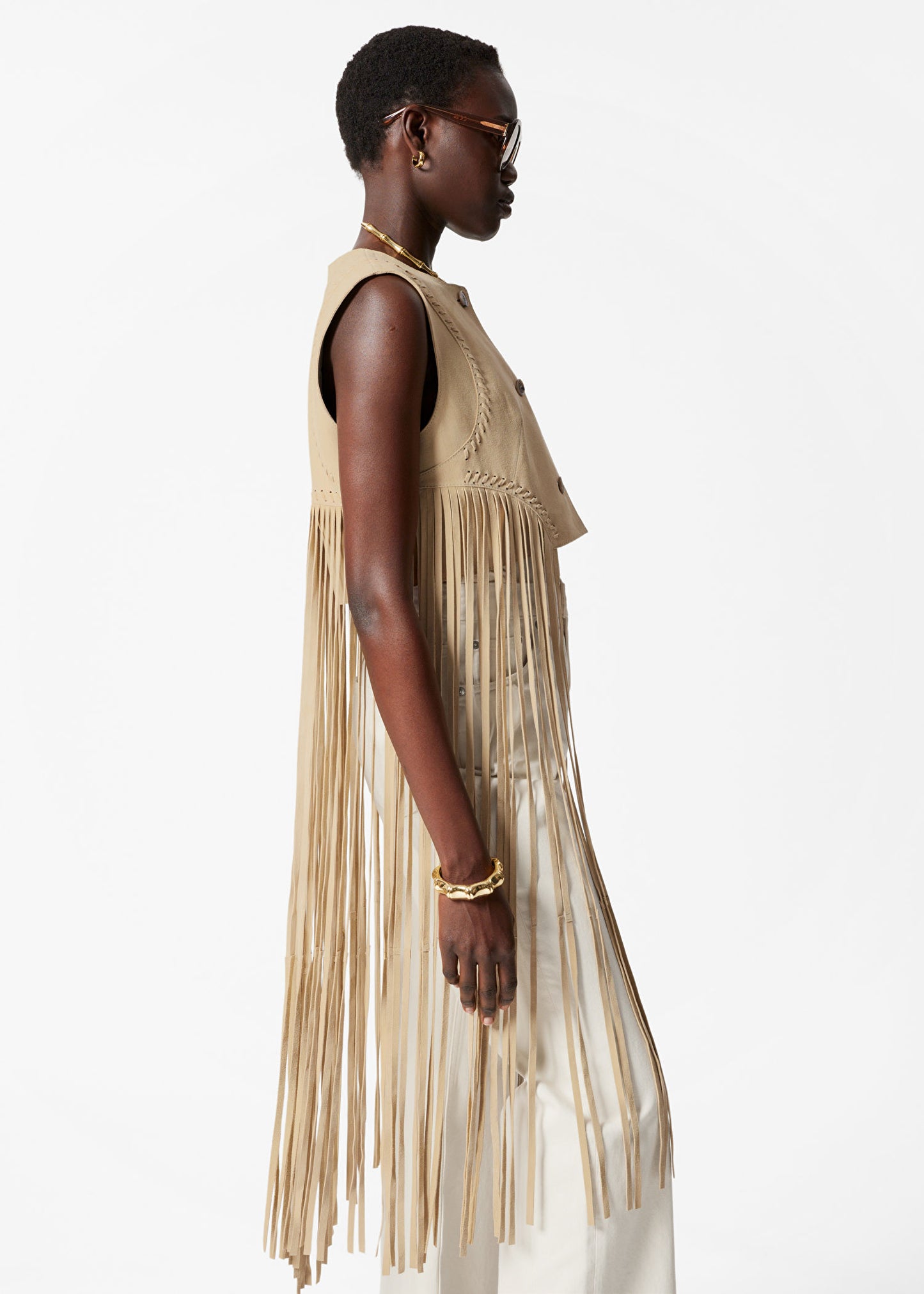 Fringed Suede Vest
