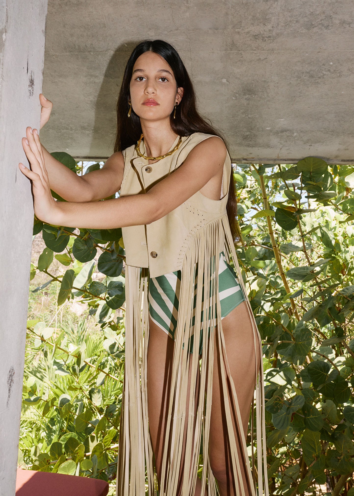 Fringed Suede Vest