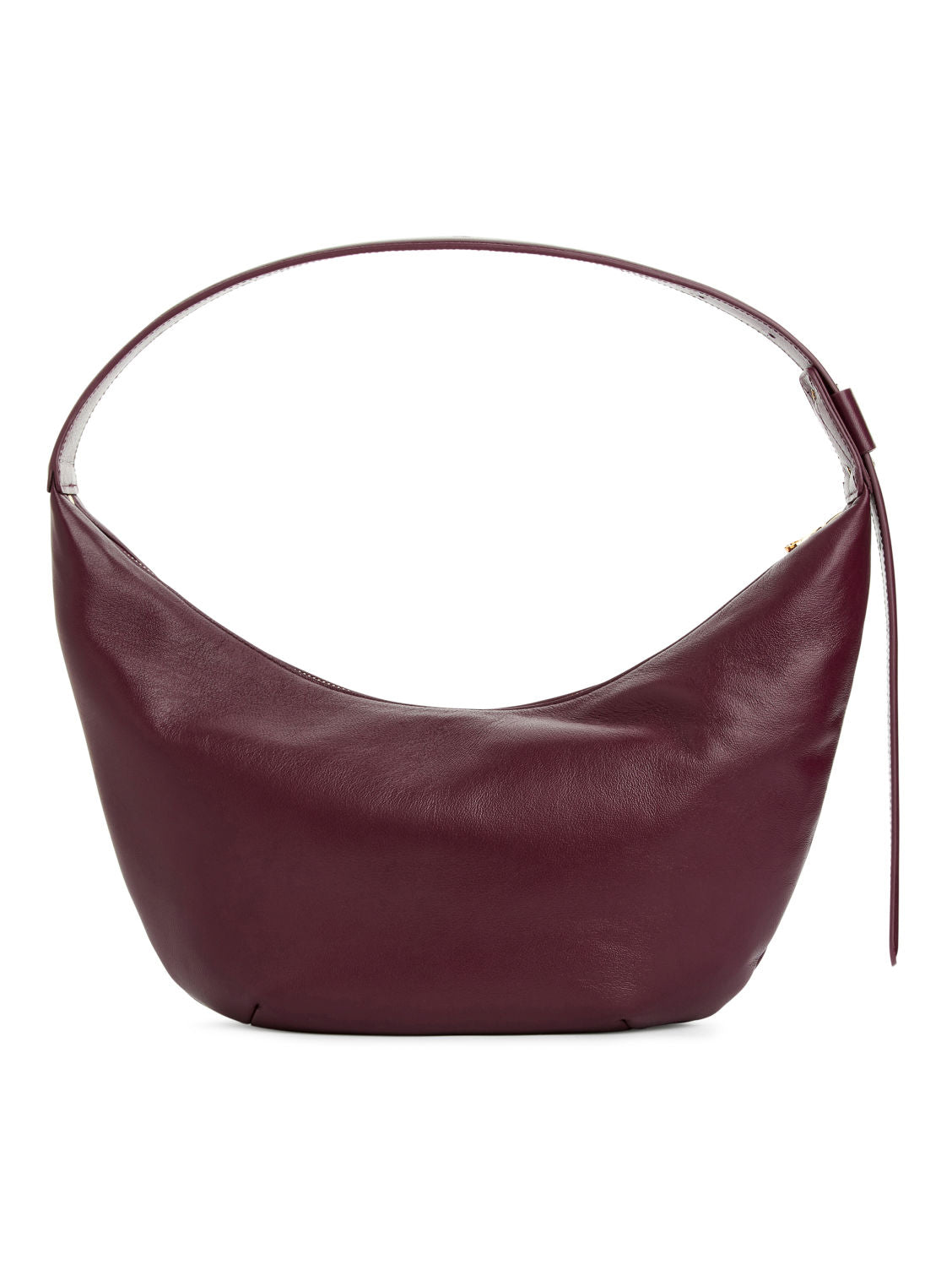 Mid size curved shoulder bag