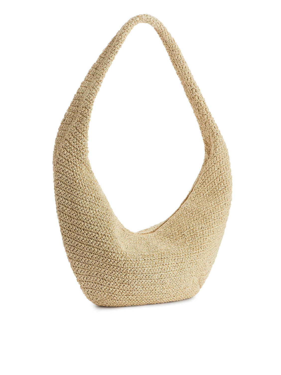 Rounded straw bag