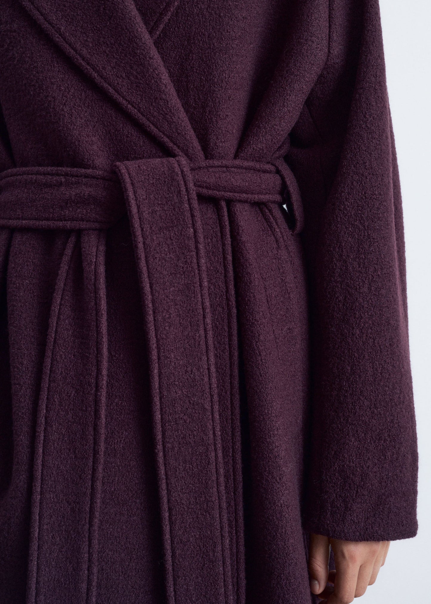 Voluminous Belted Wool Coat