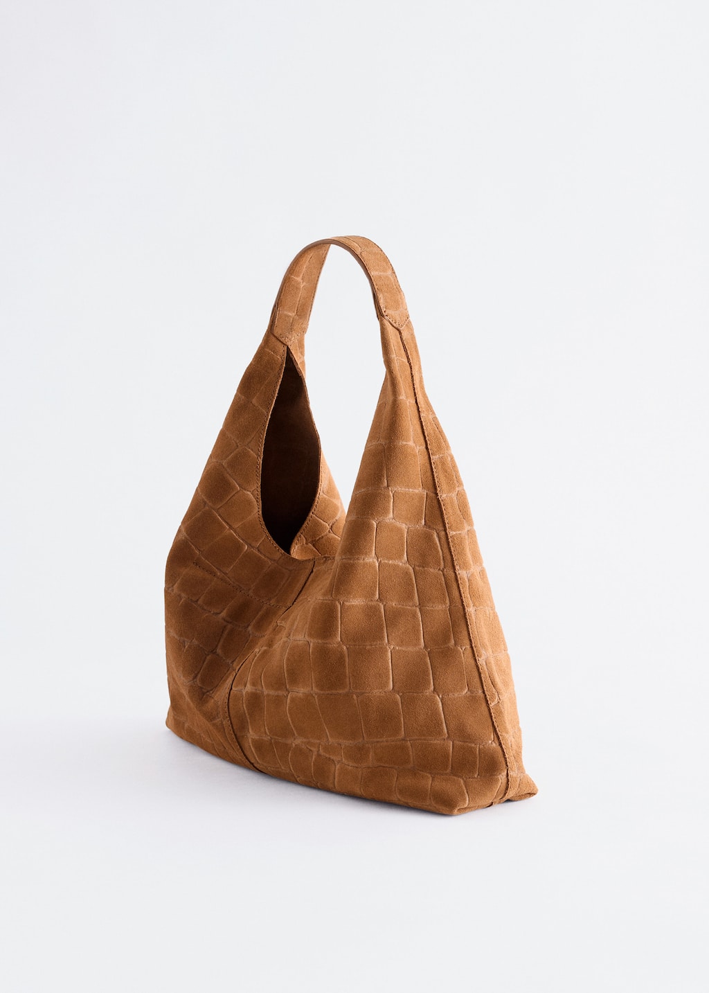 Small Suede Croco Tote Bag