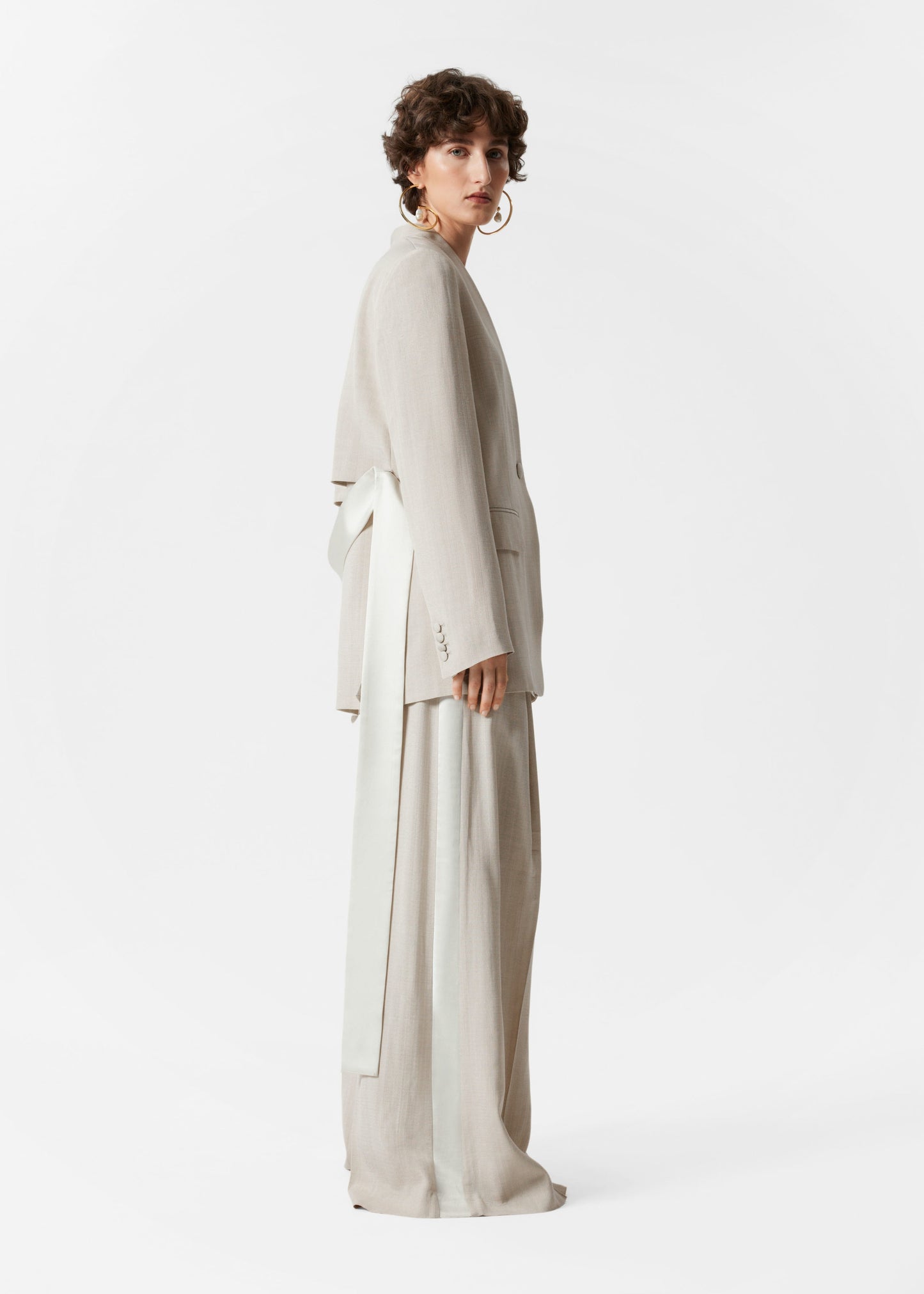 Wide Press-Crease Trousers