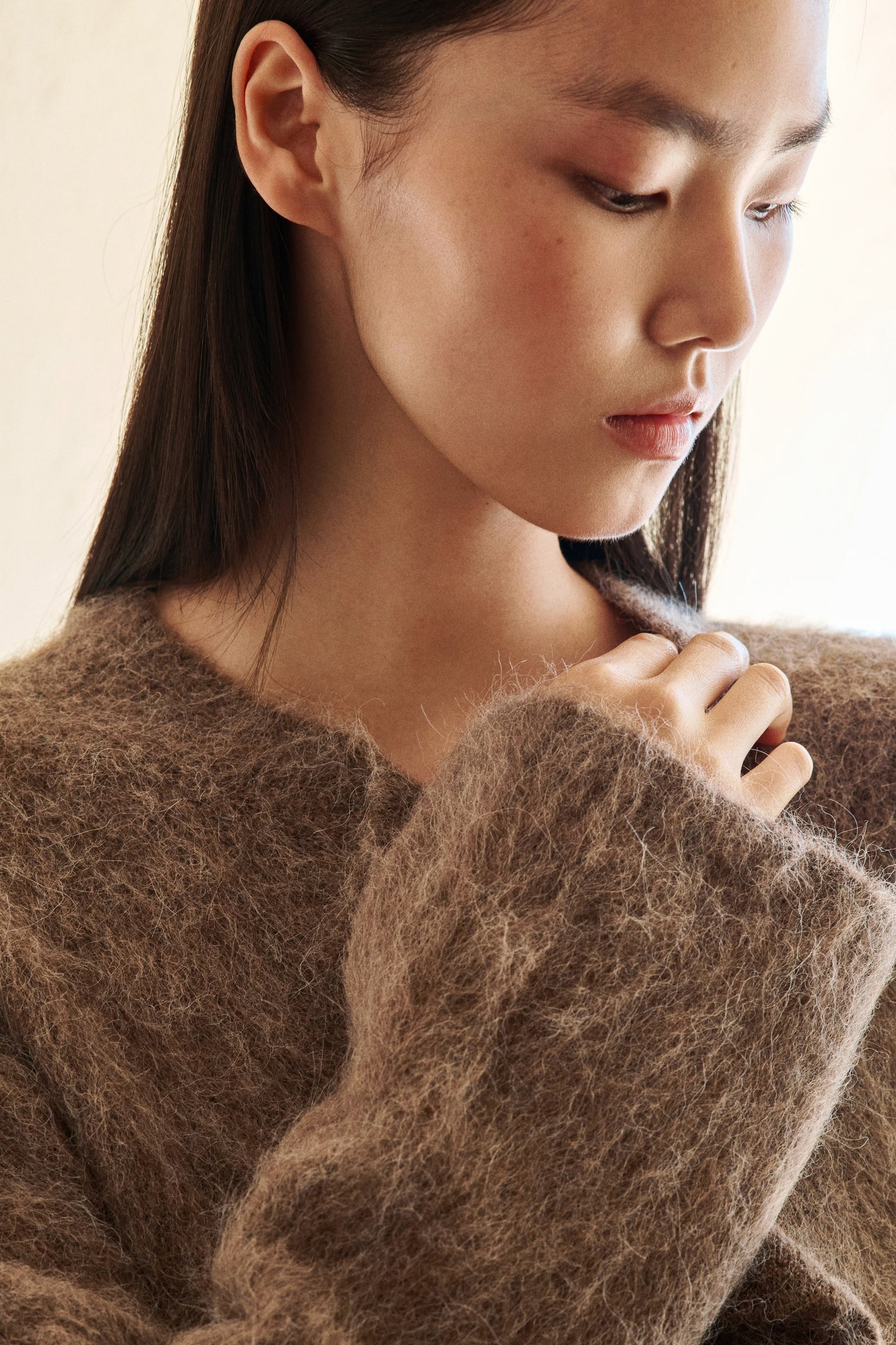 Alpaca-blend cardigan