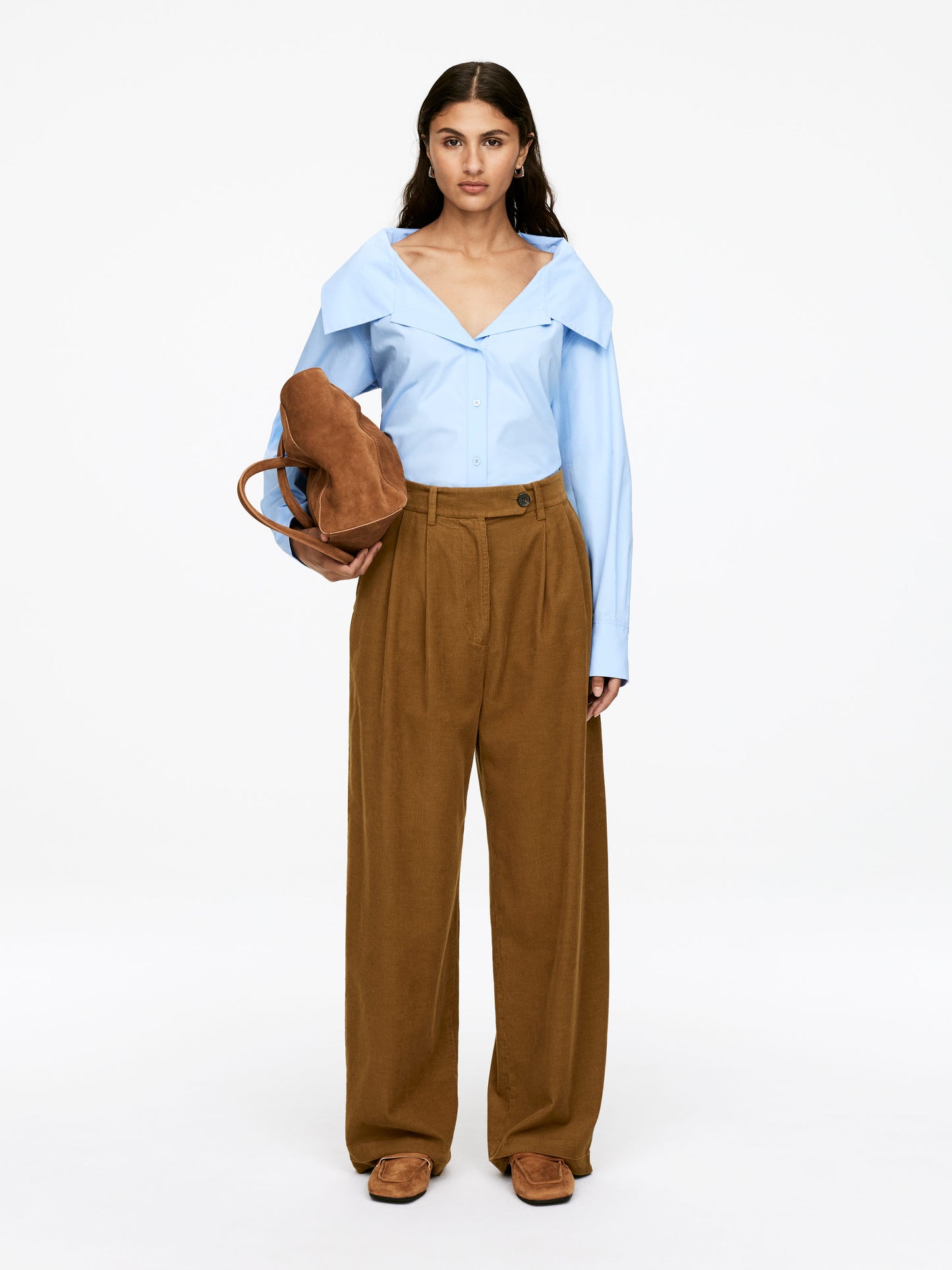 High-Waist Corduroy Trousers