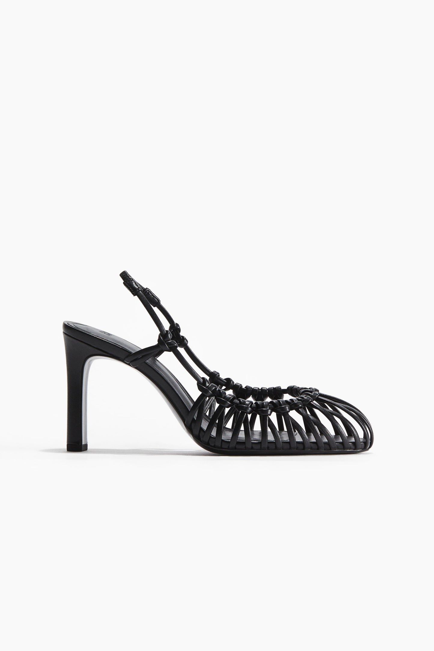Knotted heeled slingbacks