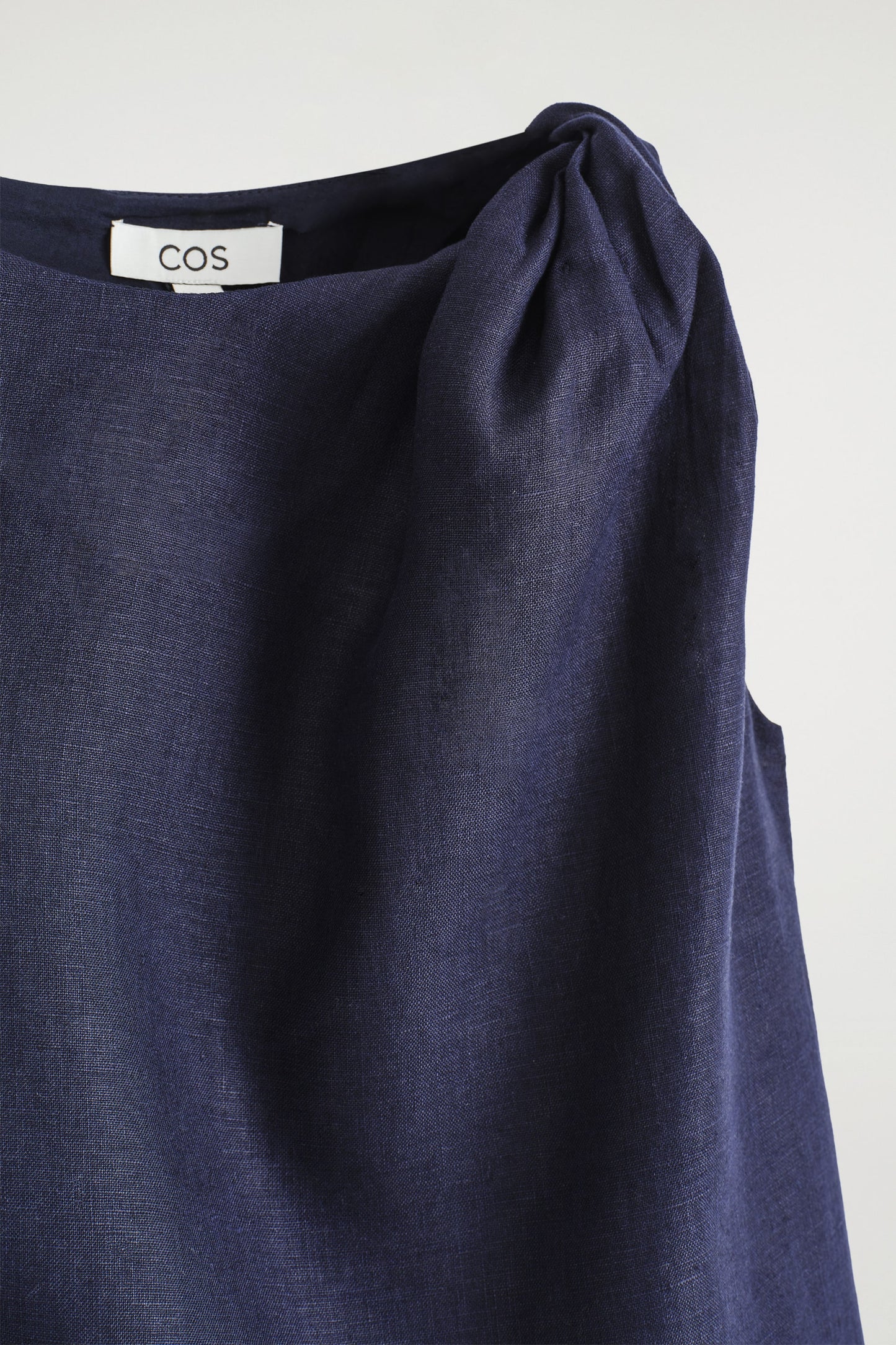 Twisted-Detail Linen Top