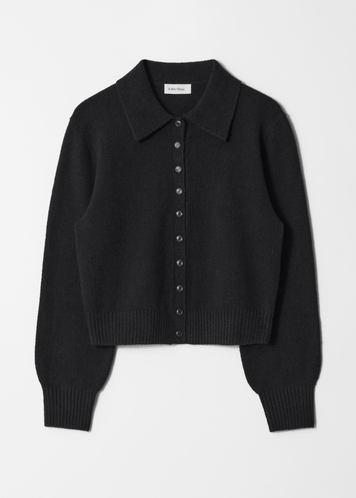 Knitted Collar Cardigan
