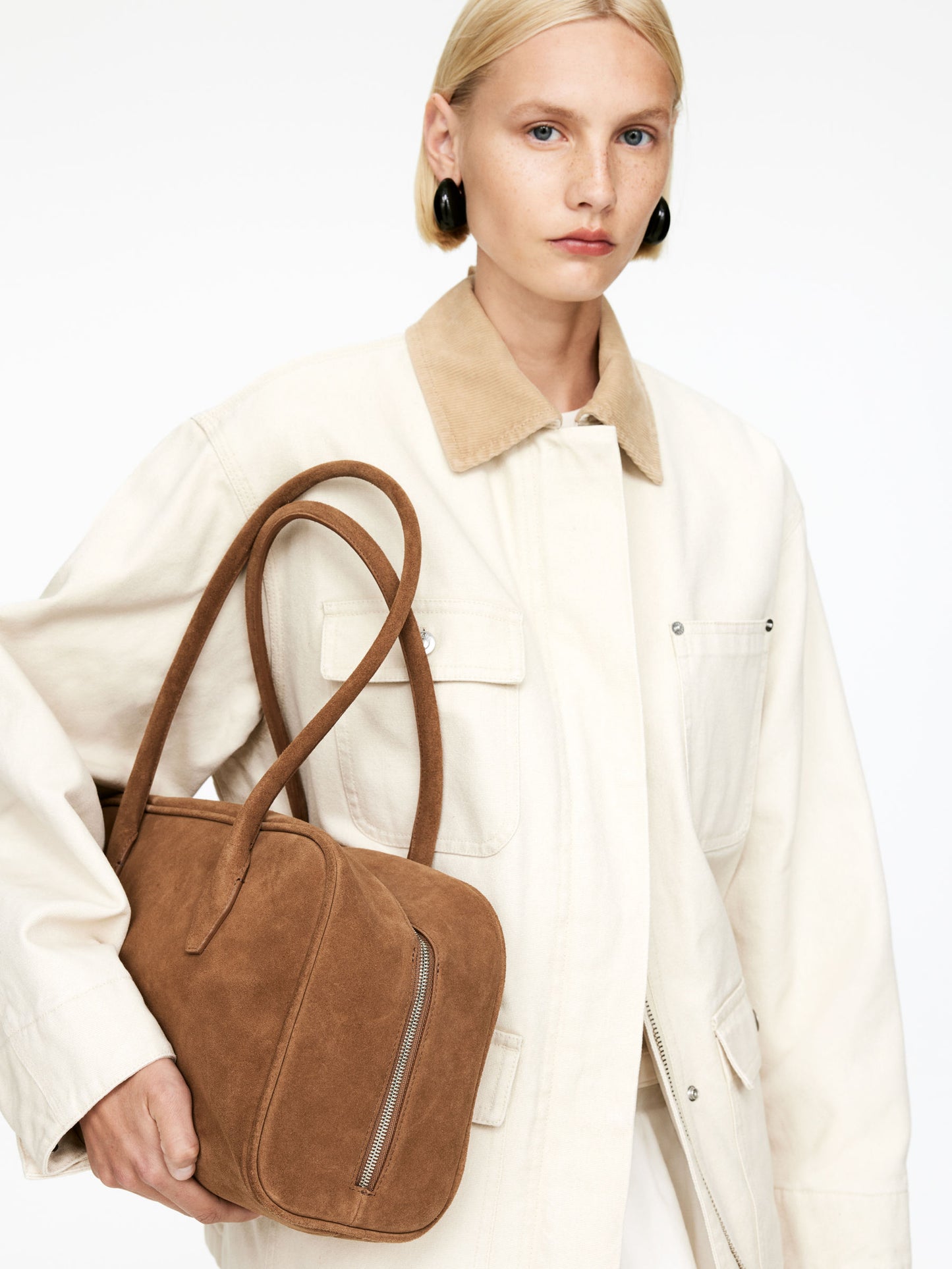 Suede Bowling Bag