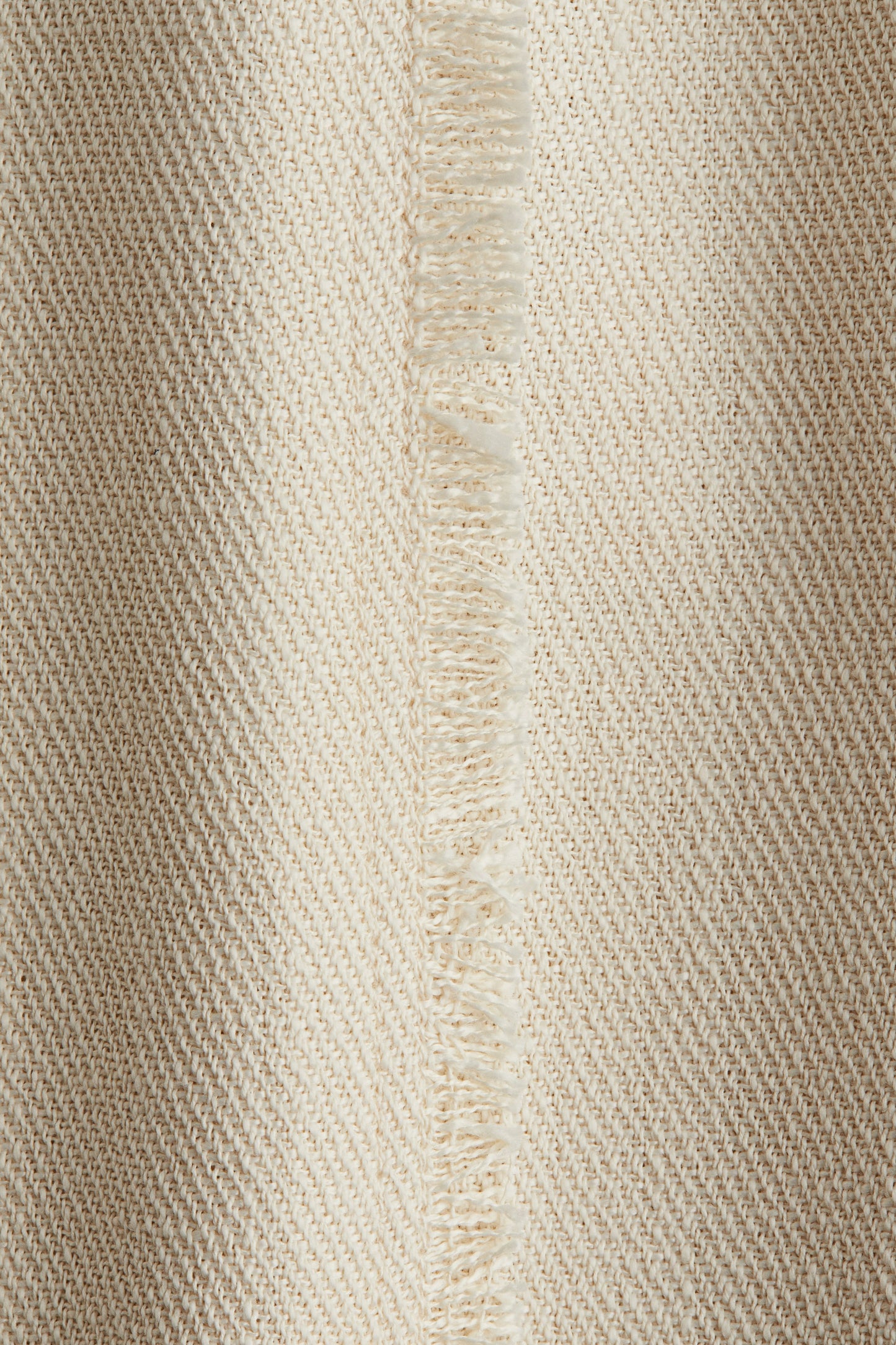 Frayed-edge twill top