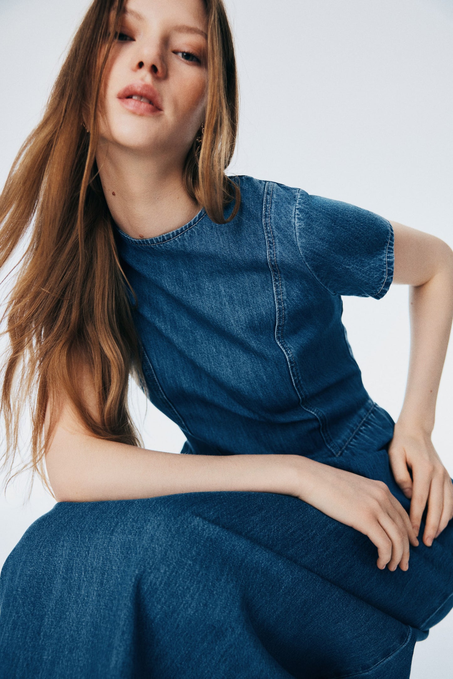 Denim maxi dress