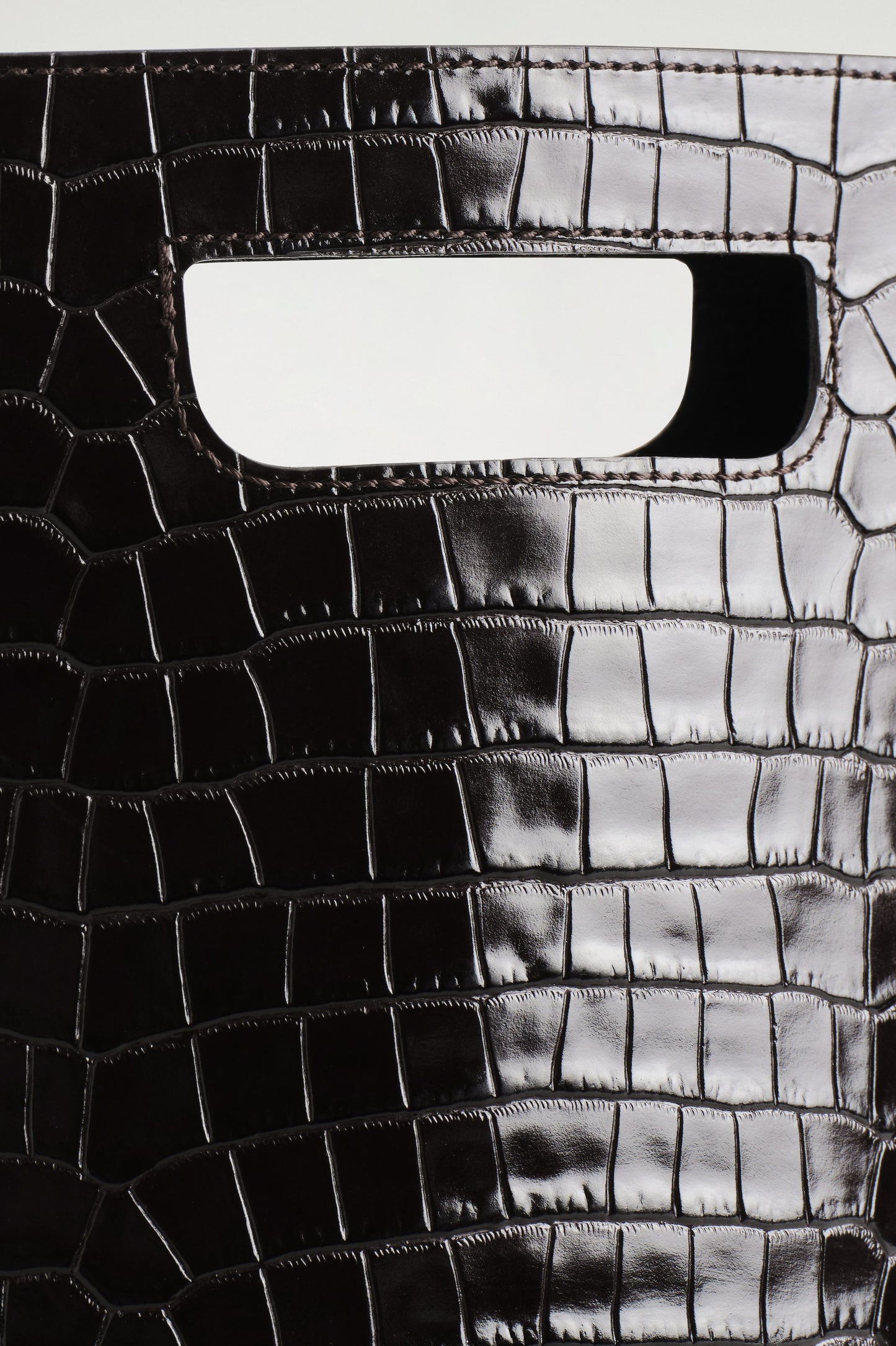 Folio Mini Croc-Effect Leather Bag