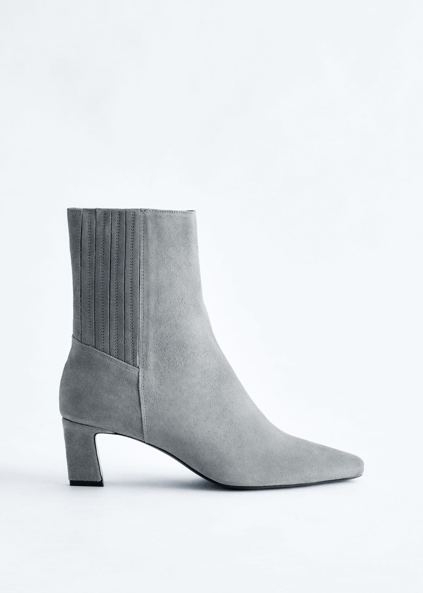 Kitten Heel Suede Ankle Boots