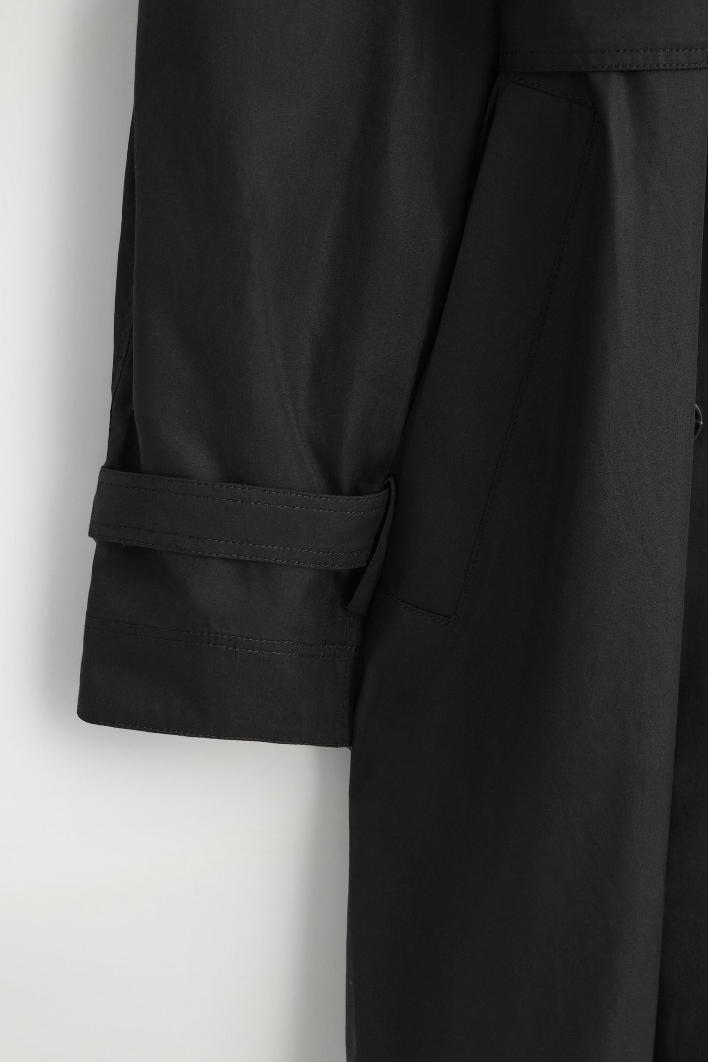 Funnel-Neck Cotton Trench Coat