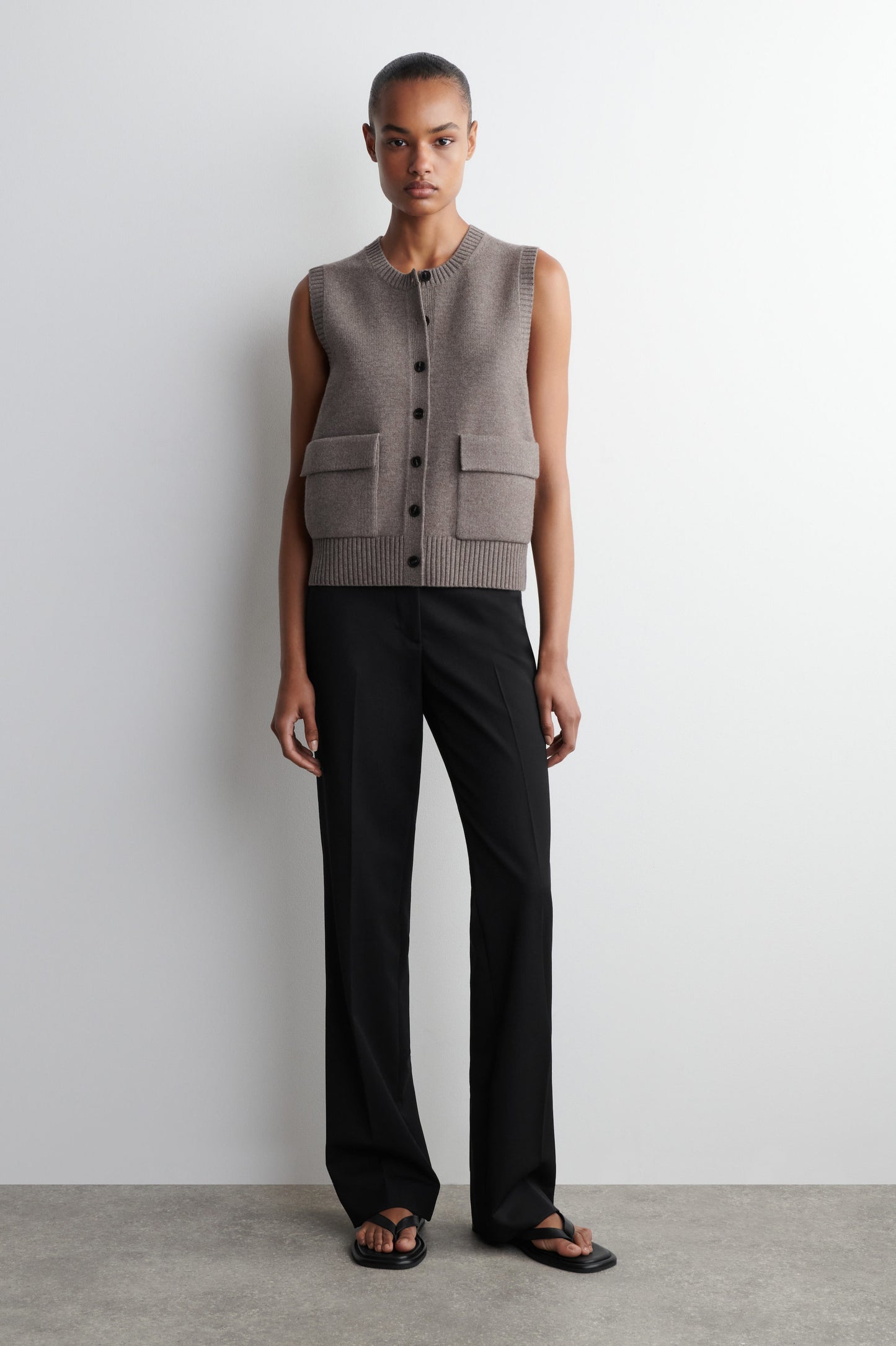 Merino Wool Buttoned Vest