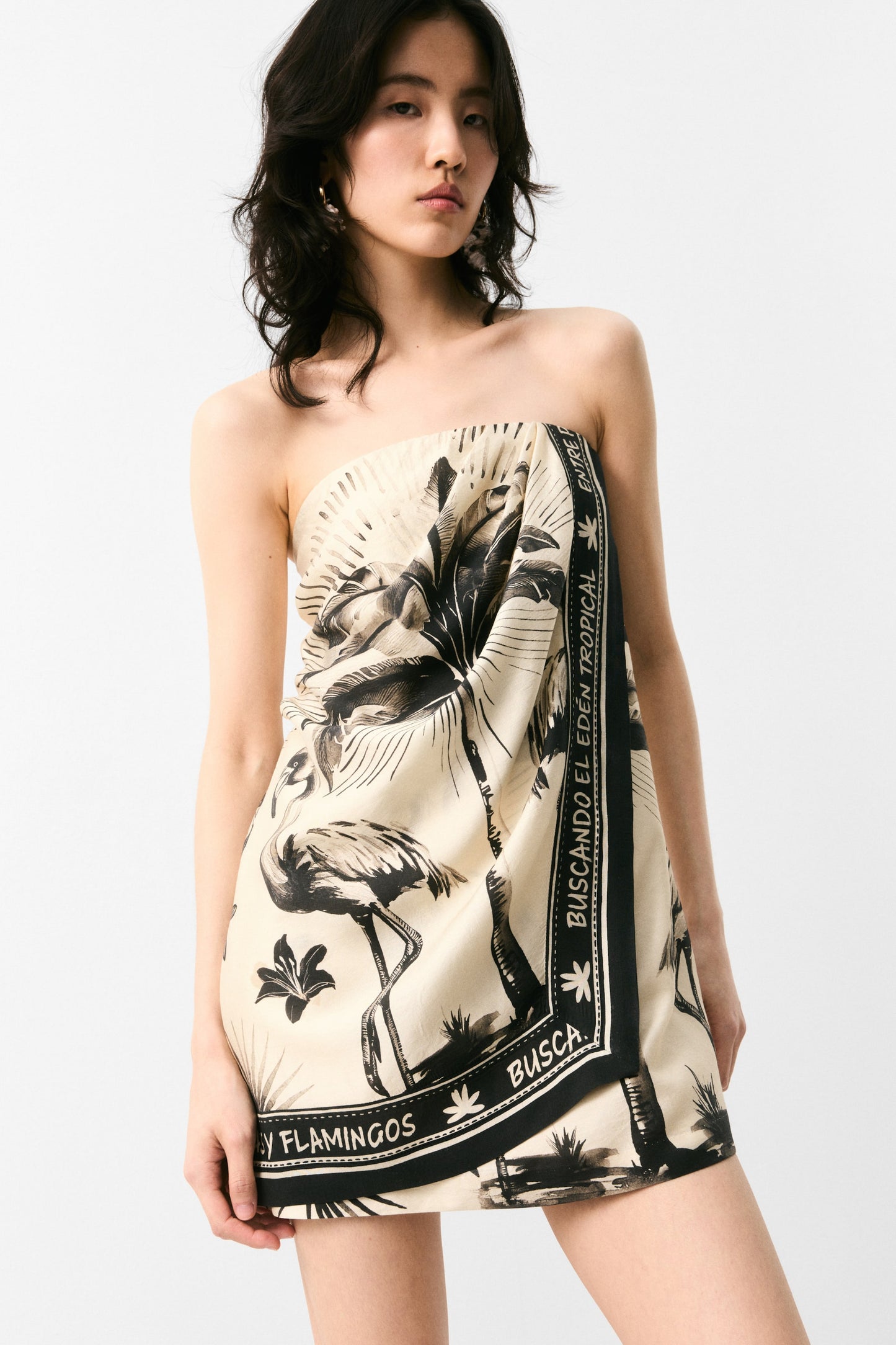 Draped bandeau dress