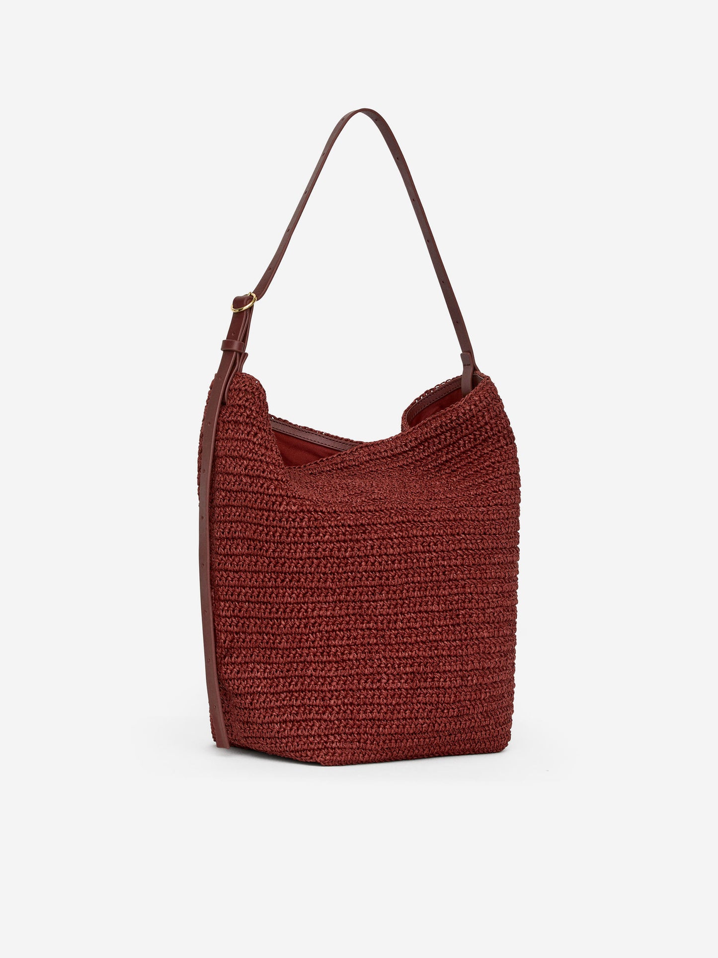 Lined Straw Bag