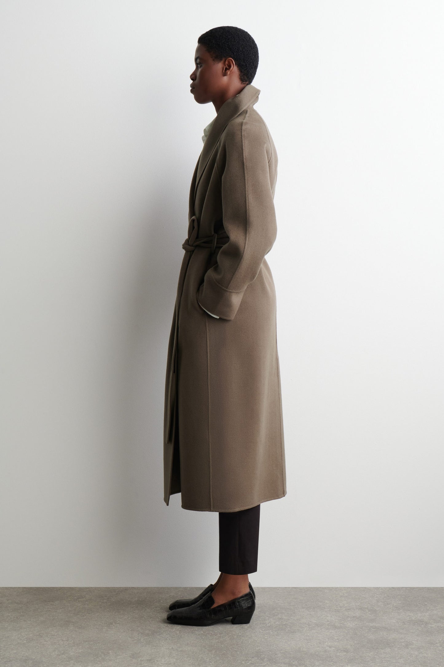 Belted Double-Faced Wool Coat