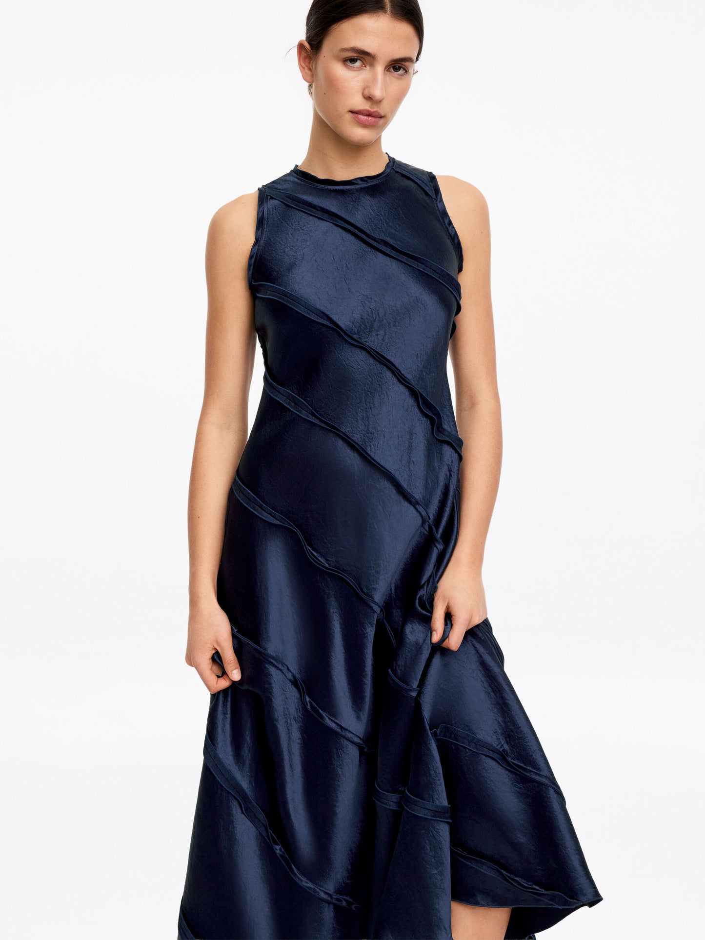 Frill Satin Dress