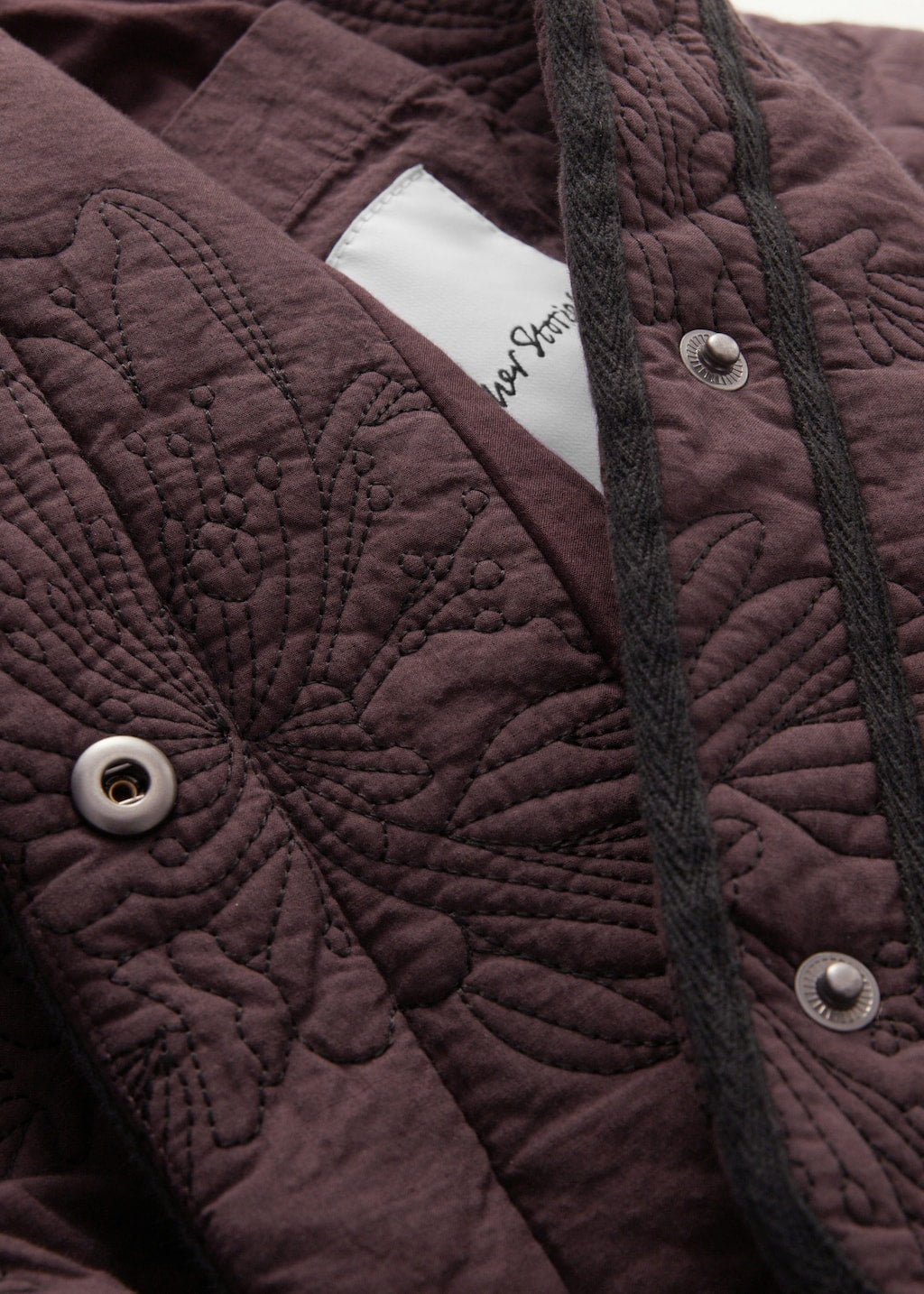 Floral Pattern Quilted Jacket