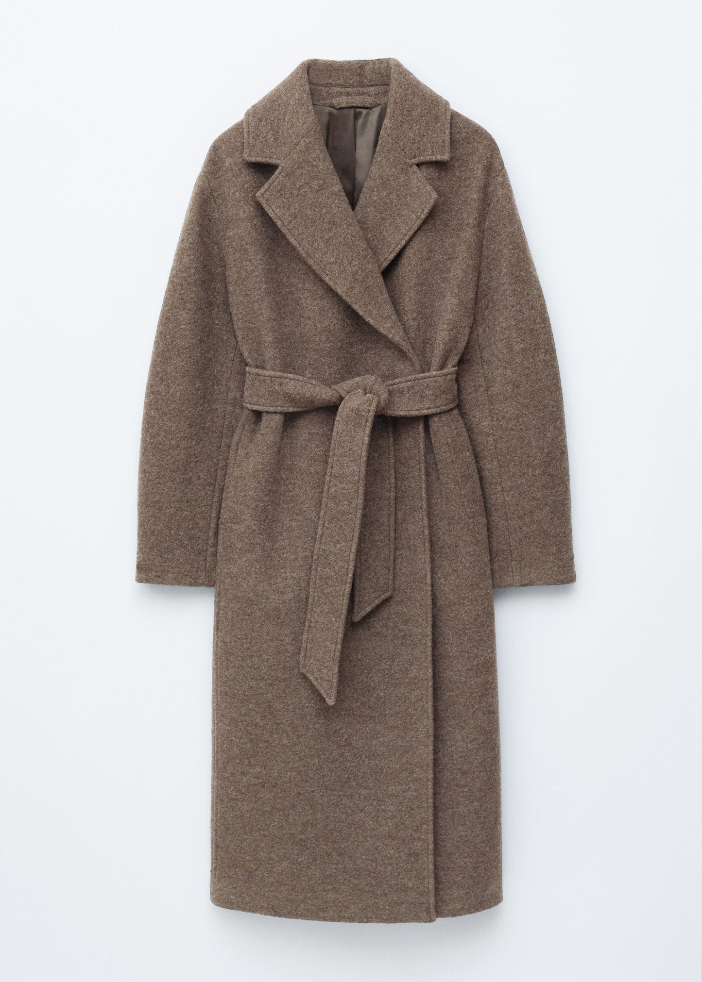 Voluminous Belted Wool Coat