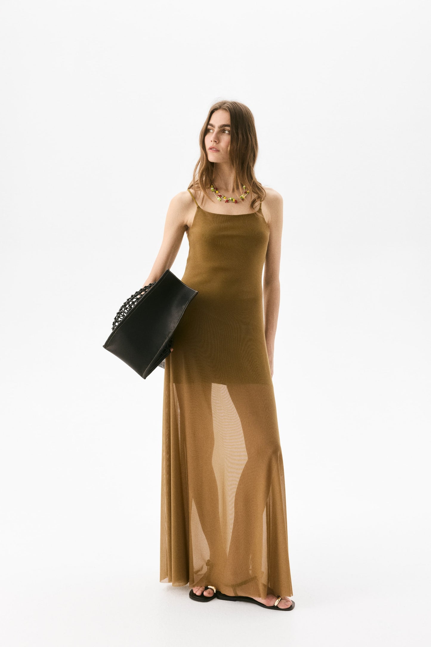 Strappy mesh dress