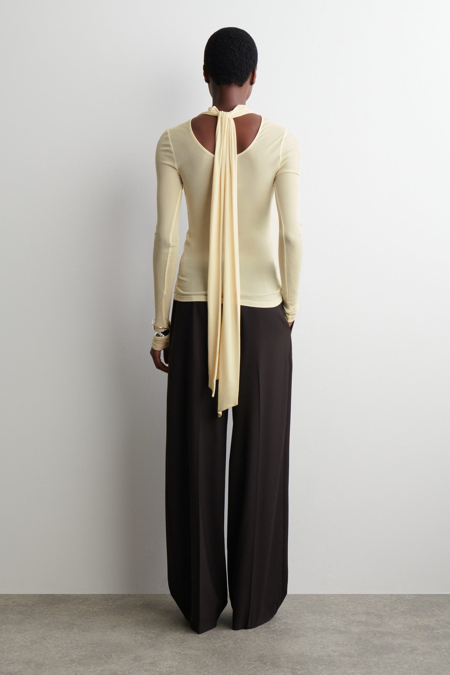 Scarf-Detail Silk Top