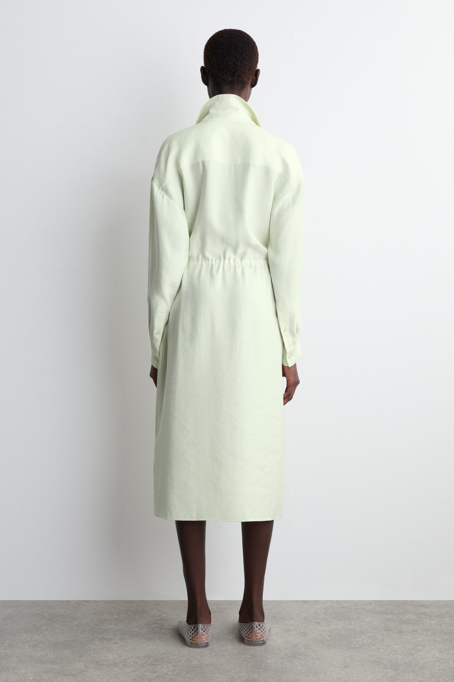 Wrap Midi Shirt Dress