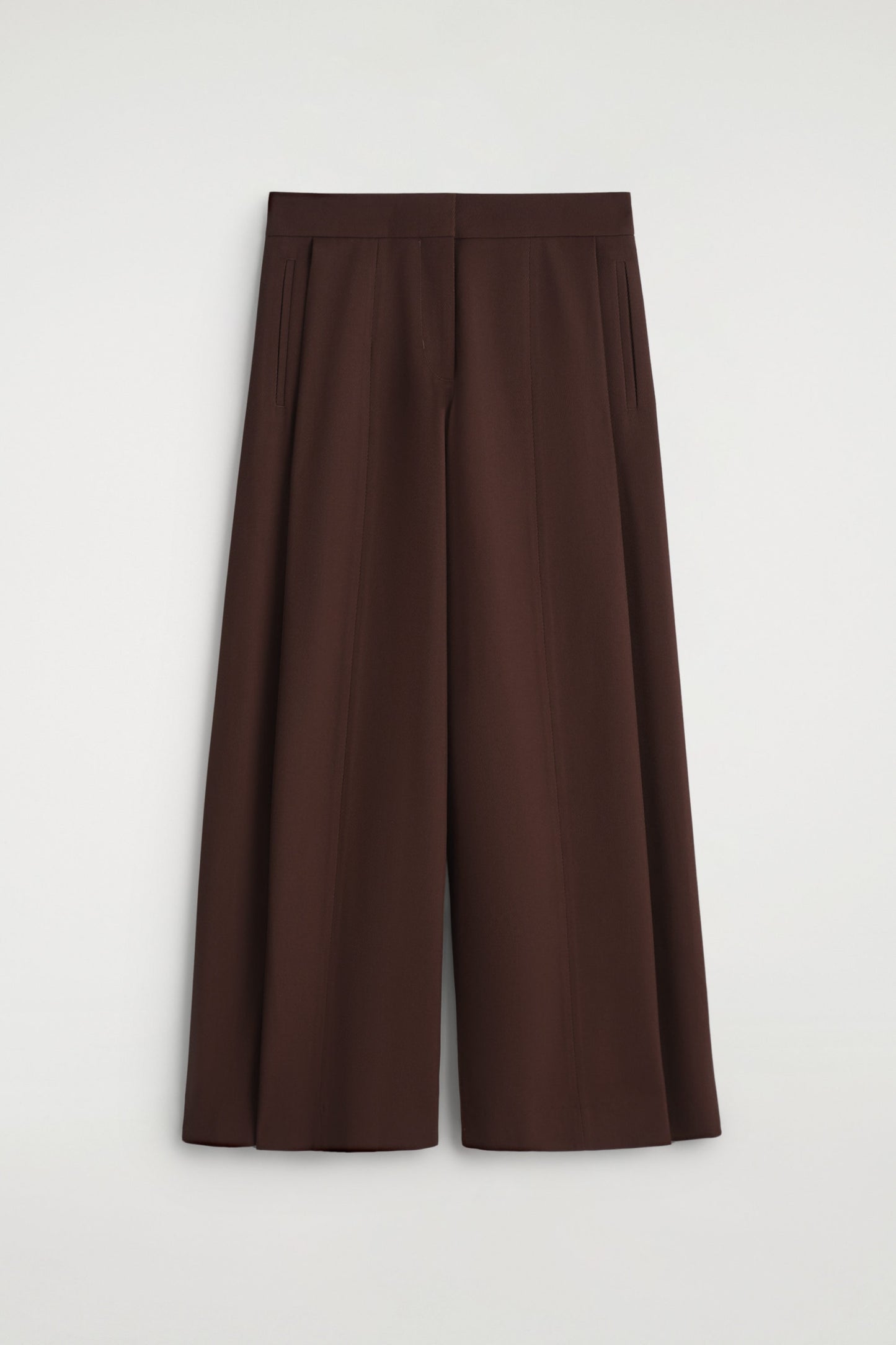 Relaxed Wool-Blend Wide-Leg Trousers