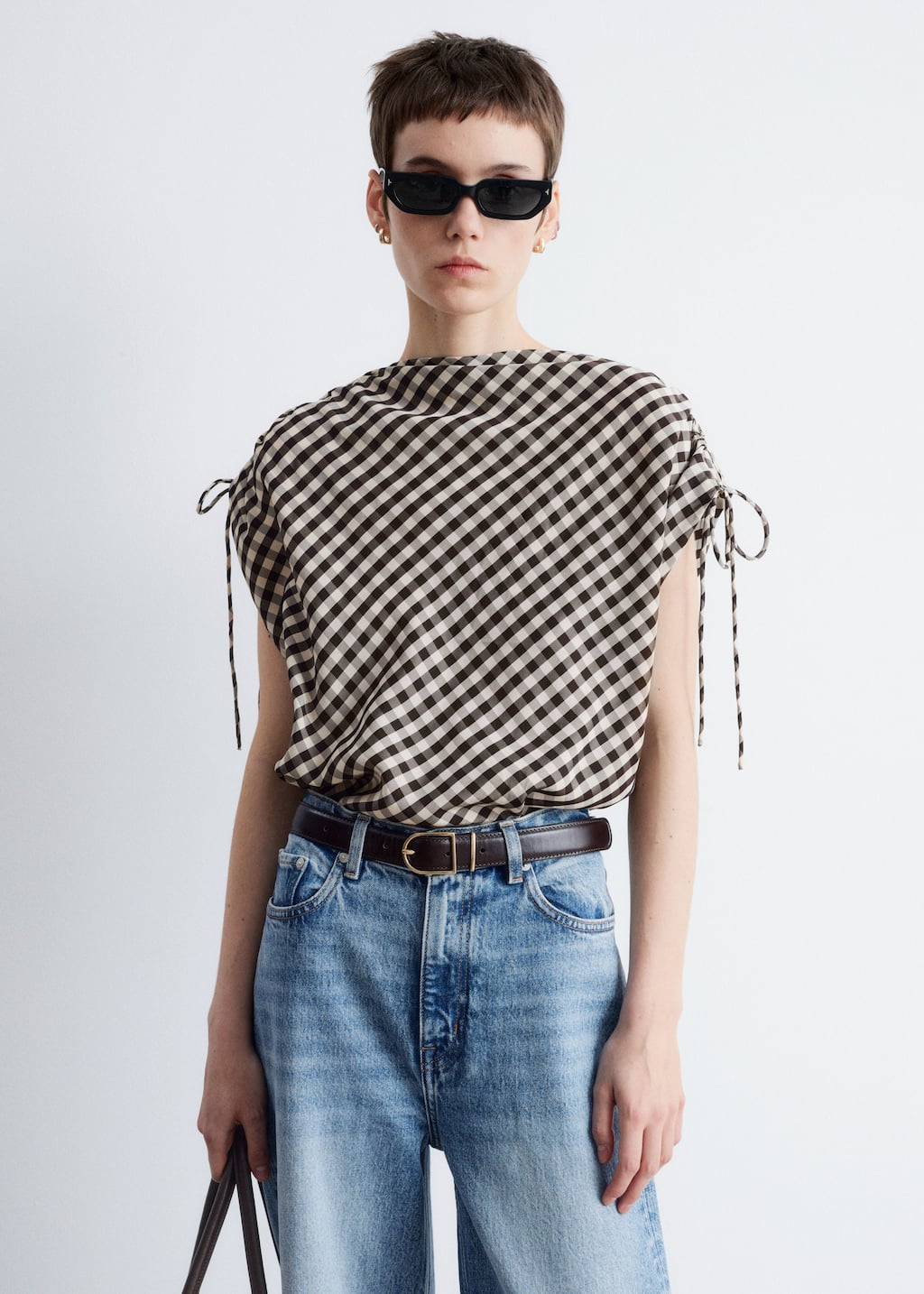 Drawstring Boatneck Top