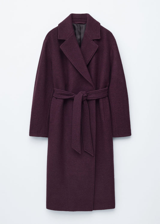 Voluminous Belted Wool Coat