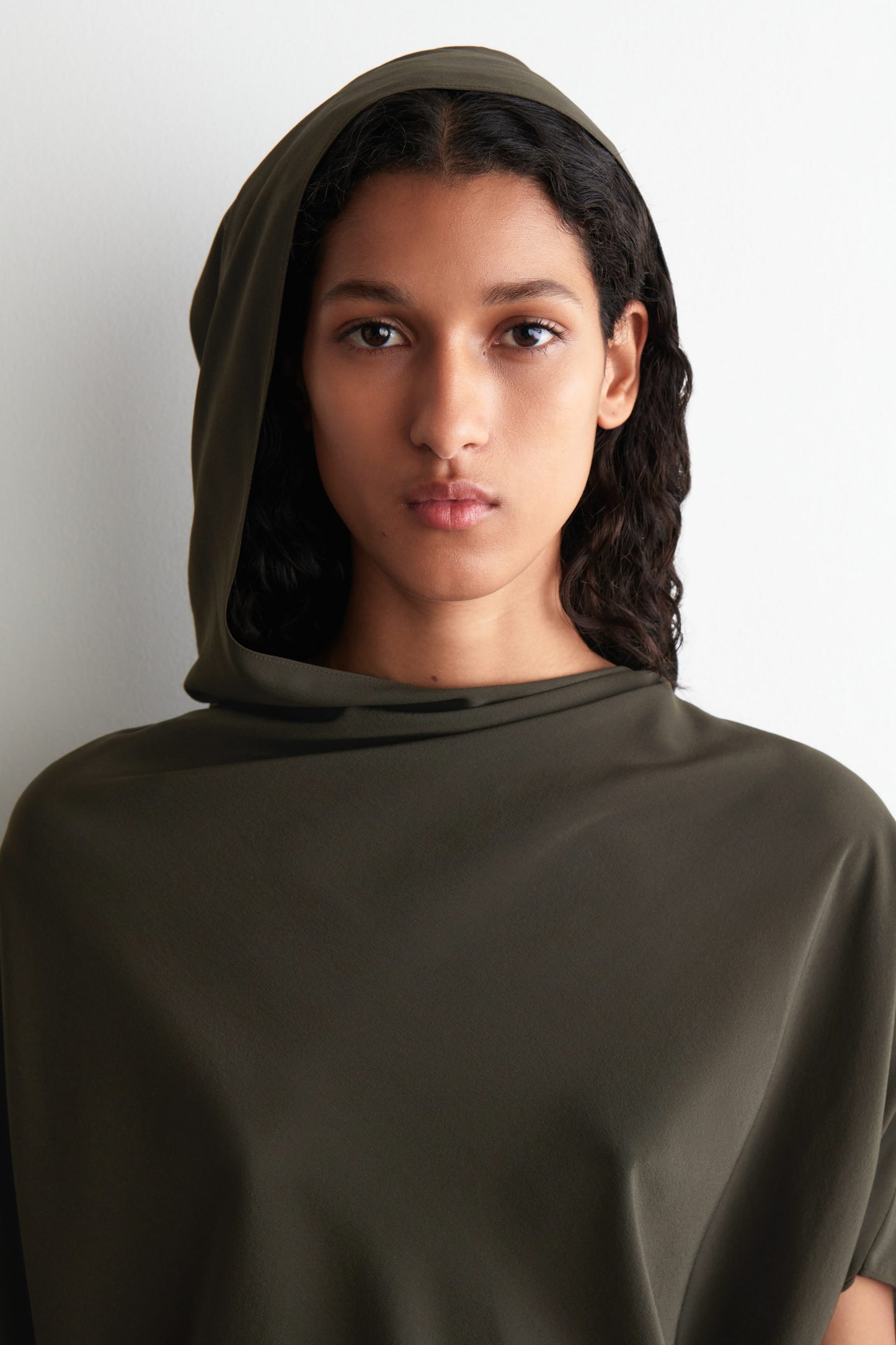 Hooded Silk Top