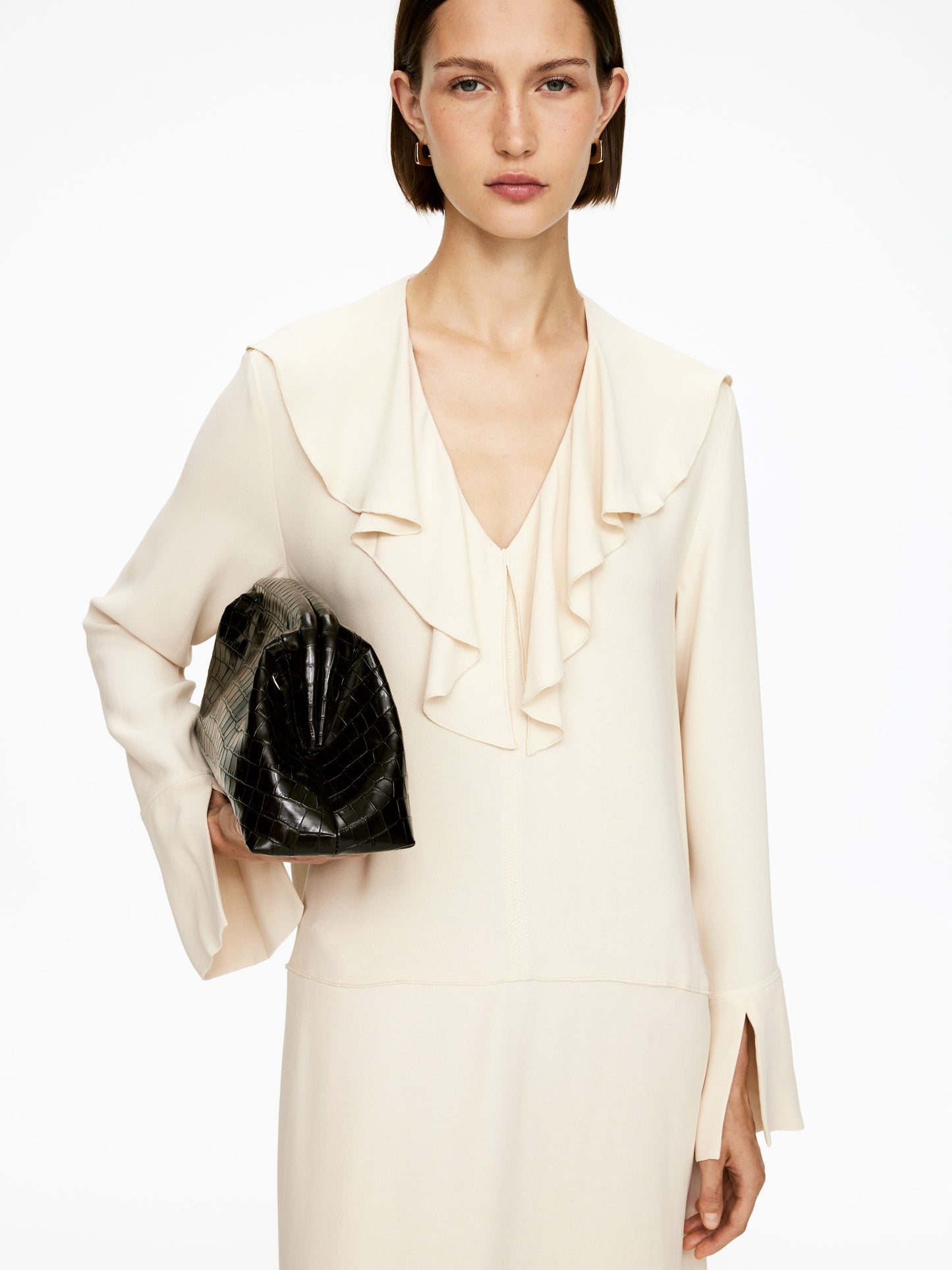 Frill-Neck Dress