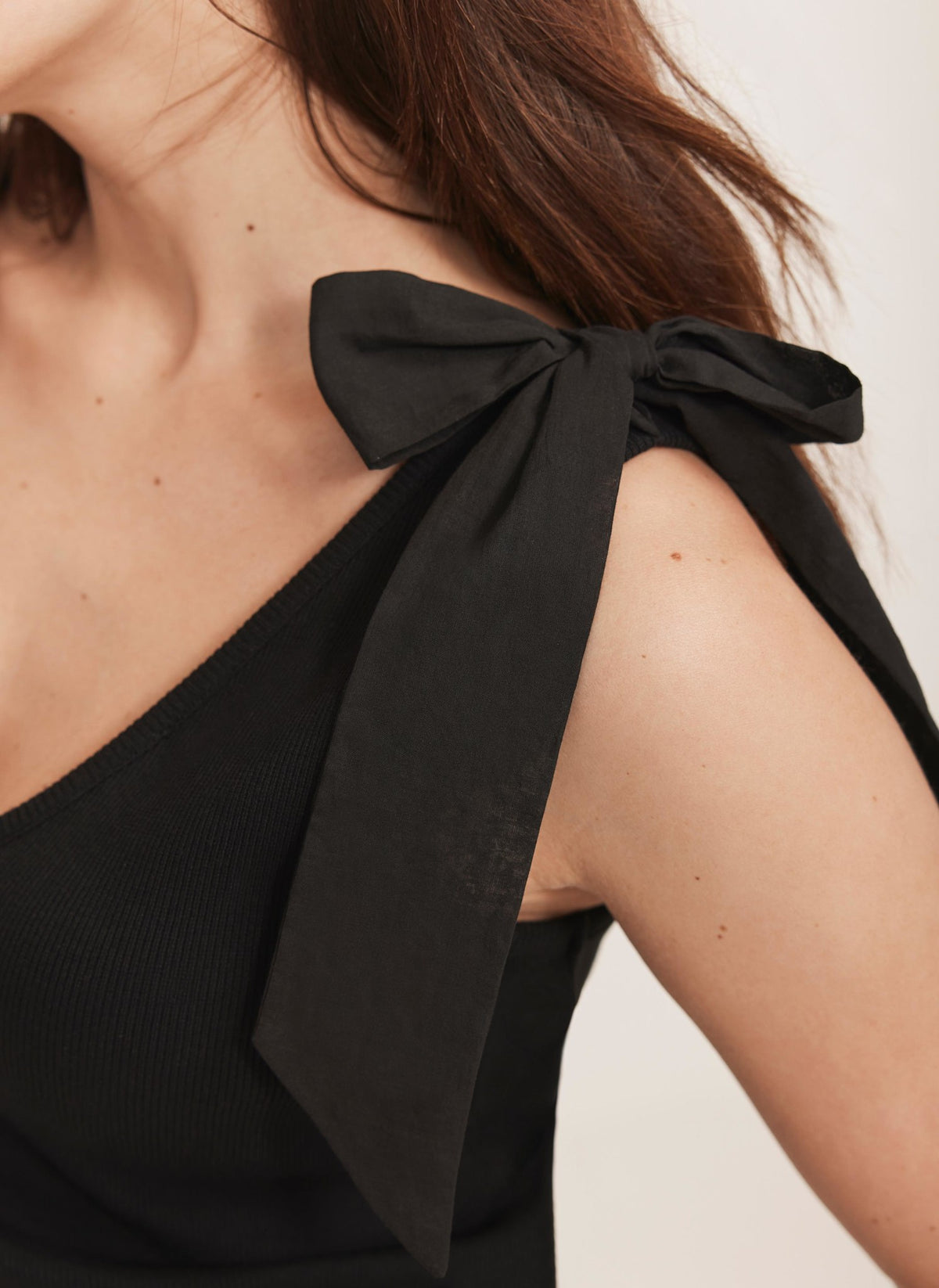 Black Bow Detail Vest