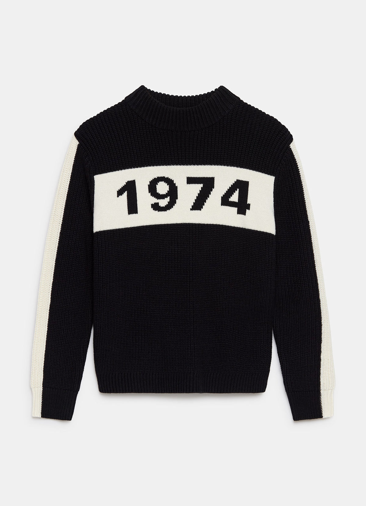 Black Cotton Blend Graphic Knit Jumper