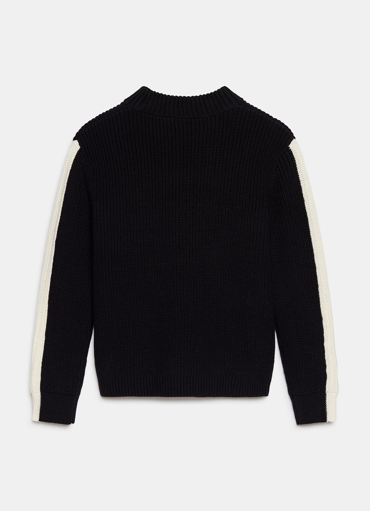 Black Cotton Blend Graphic Knit Jumper