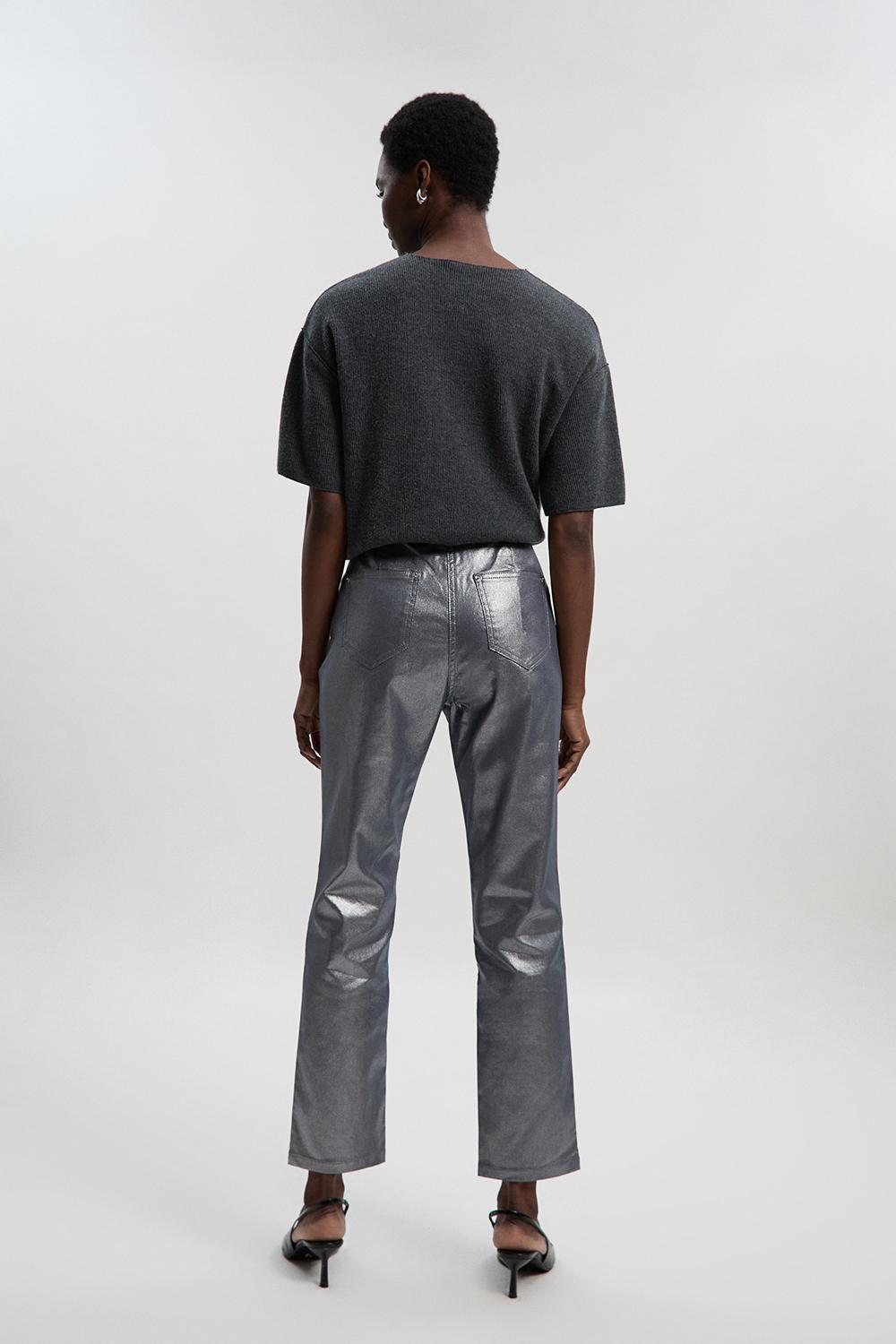 Metallic Coated Denim Skinny Jean